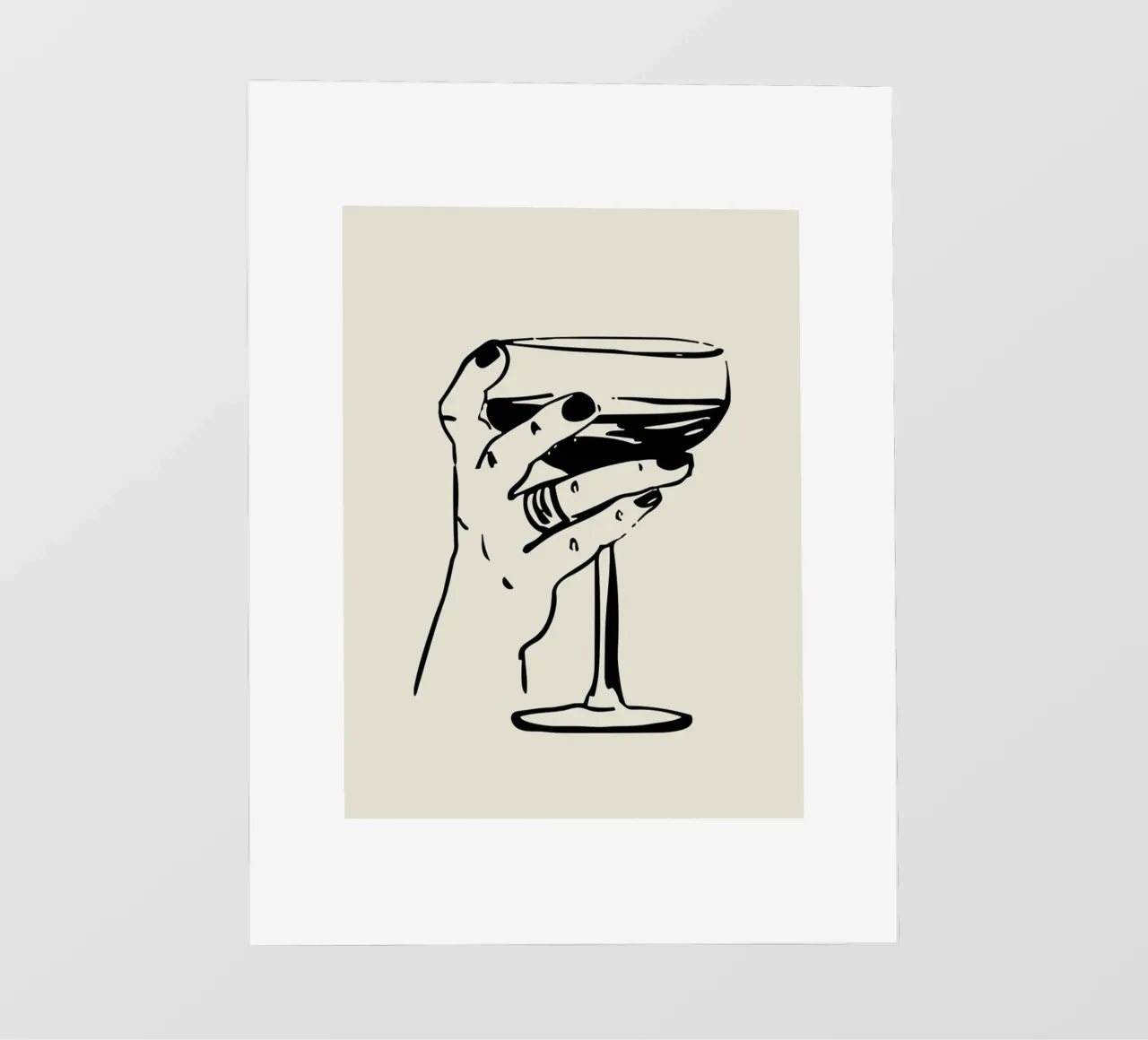 Mano da cocktail telo in pvc da Peaches Art Prints