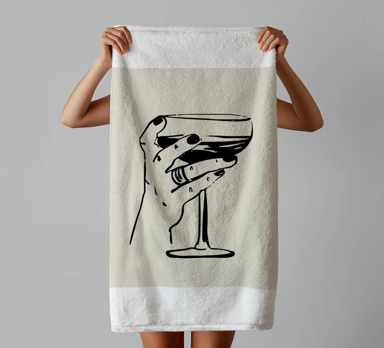 Cocktail Hand towel by Peaches Art Prints