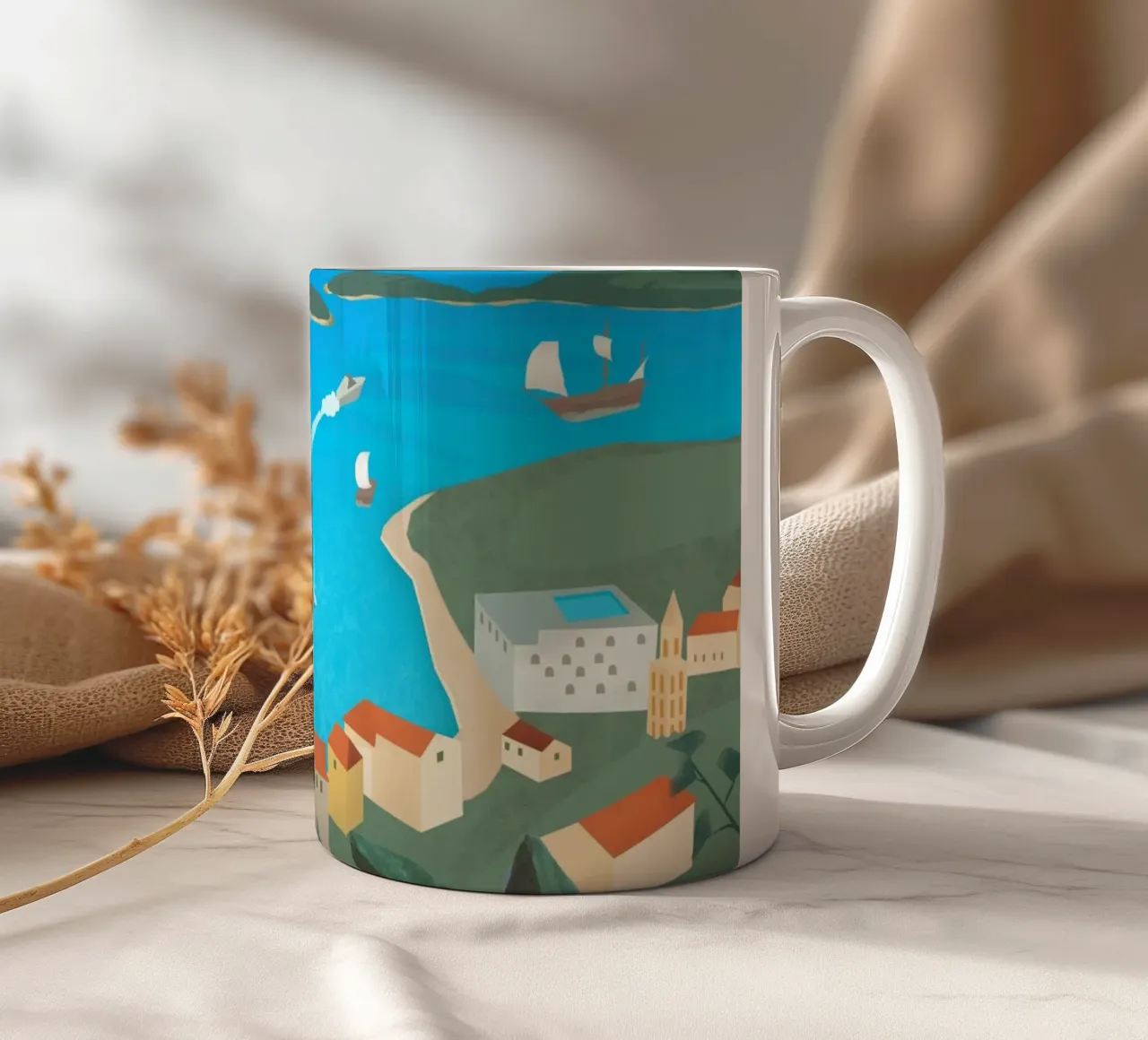 Hvar Island tazza in ceramica da PetrArts