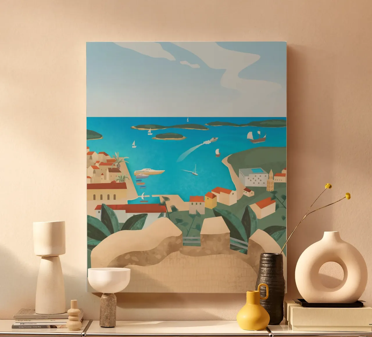 Hvar Island tela con Cornice a cassetta da PetrArts