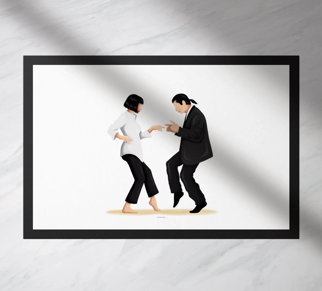 Pulp Fiction doormat by Nour Tohme