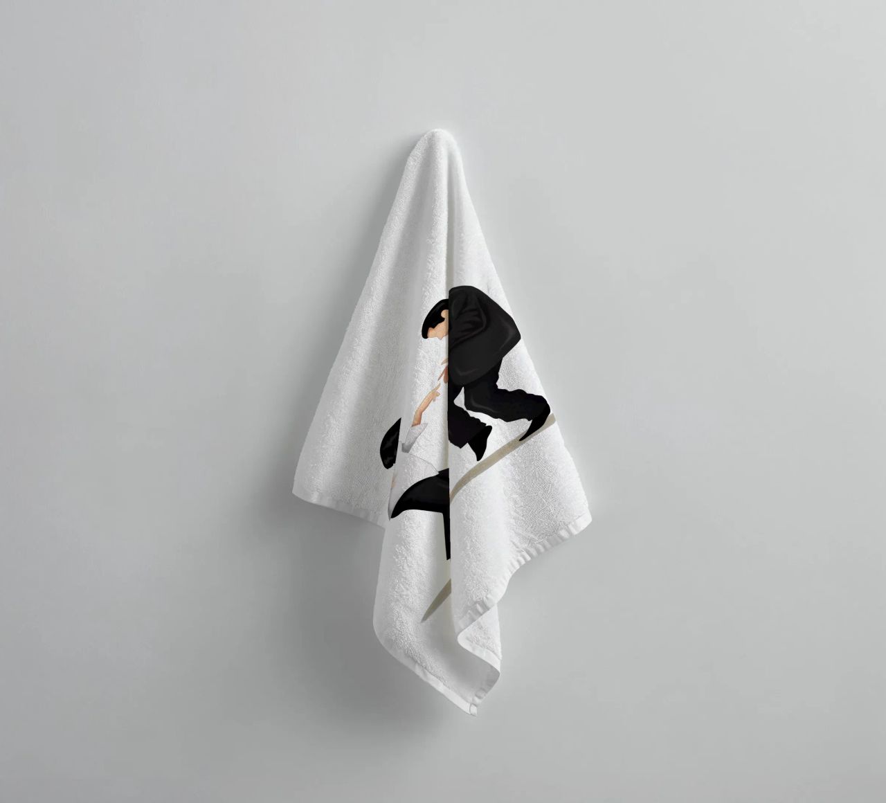 Pulp Fiction towel by Nour Tohme