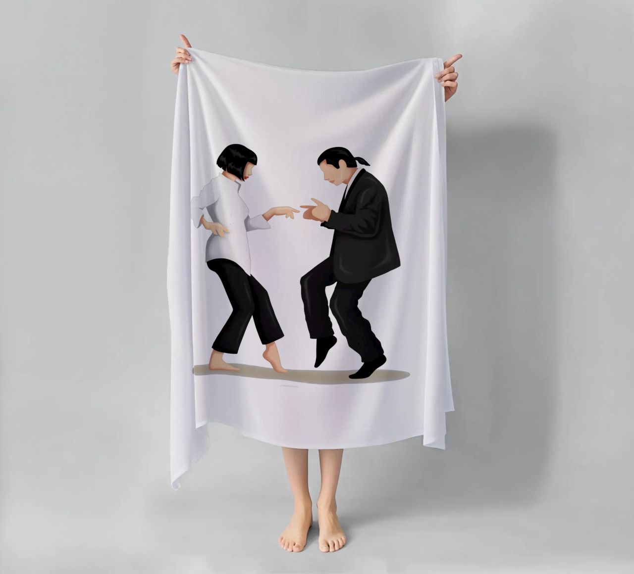 Pulp Fiction beach towel by Nour Tohme