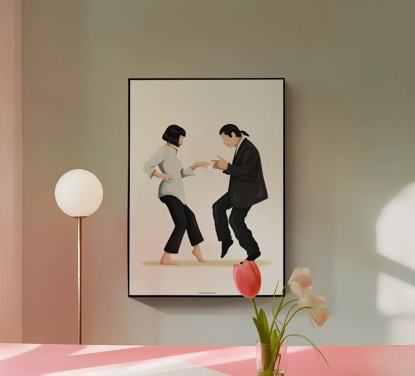 Pulp Fiction acryl van Nour Tohme