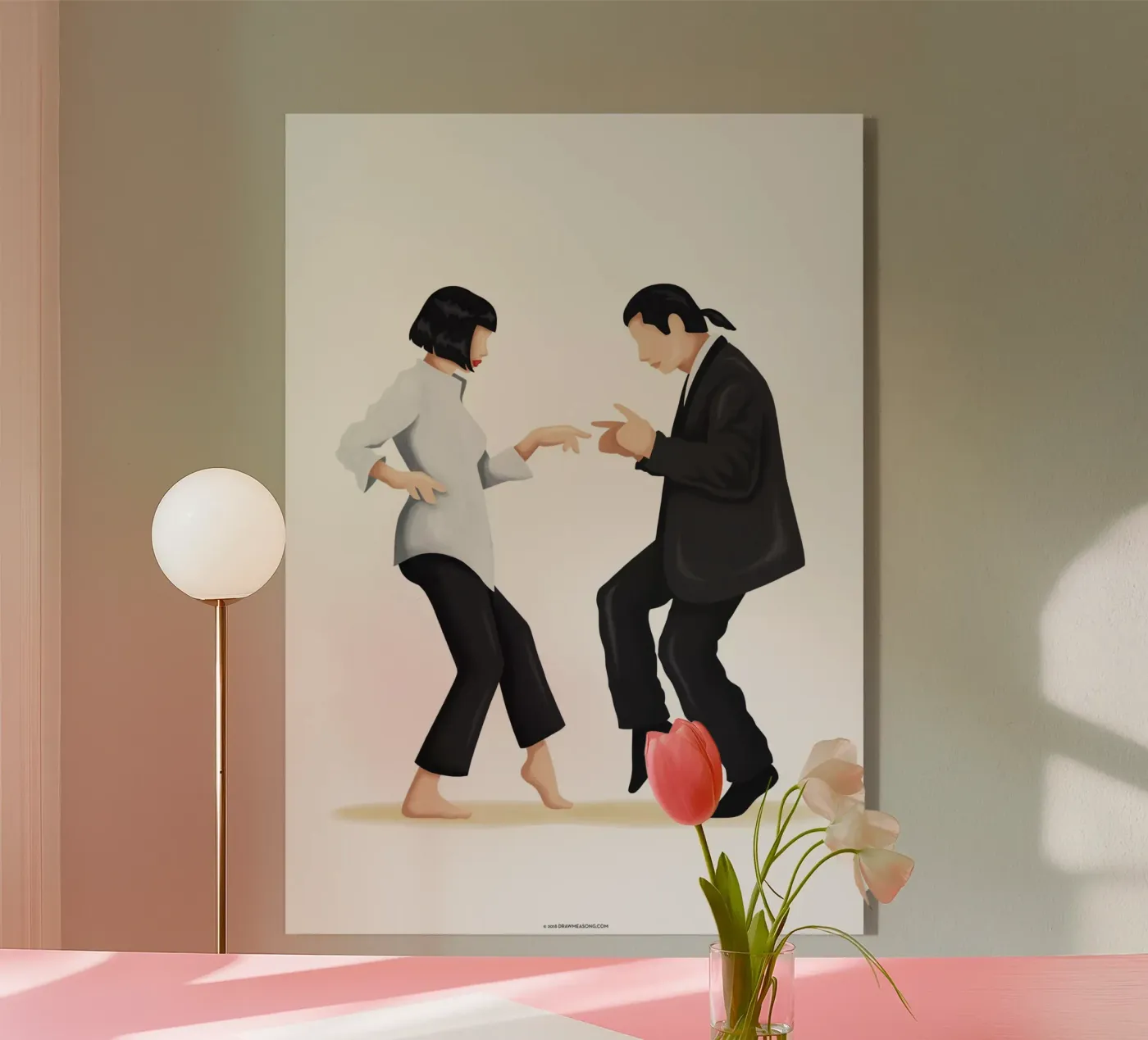 Pulp Fiction acryl van Nour Tohme