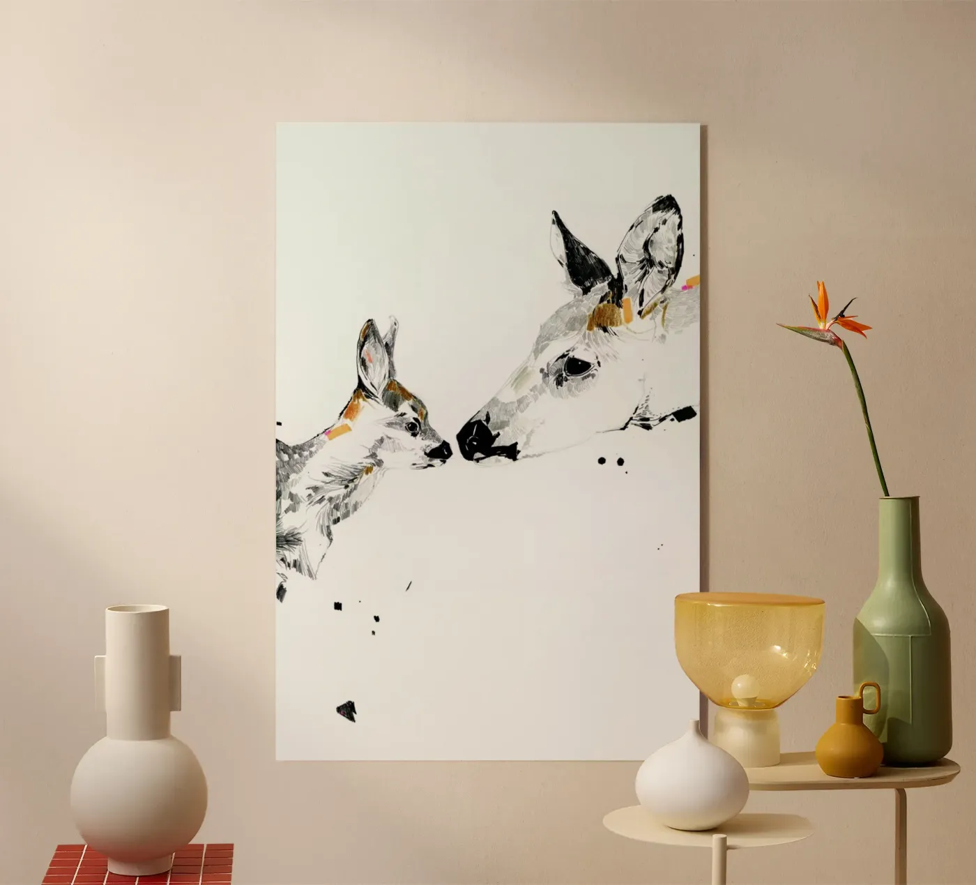 Deers acryl van Mala Alani