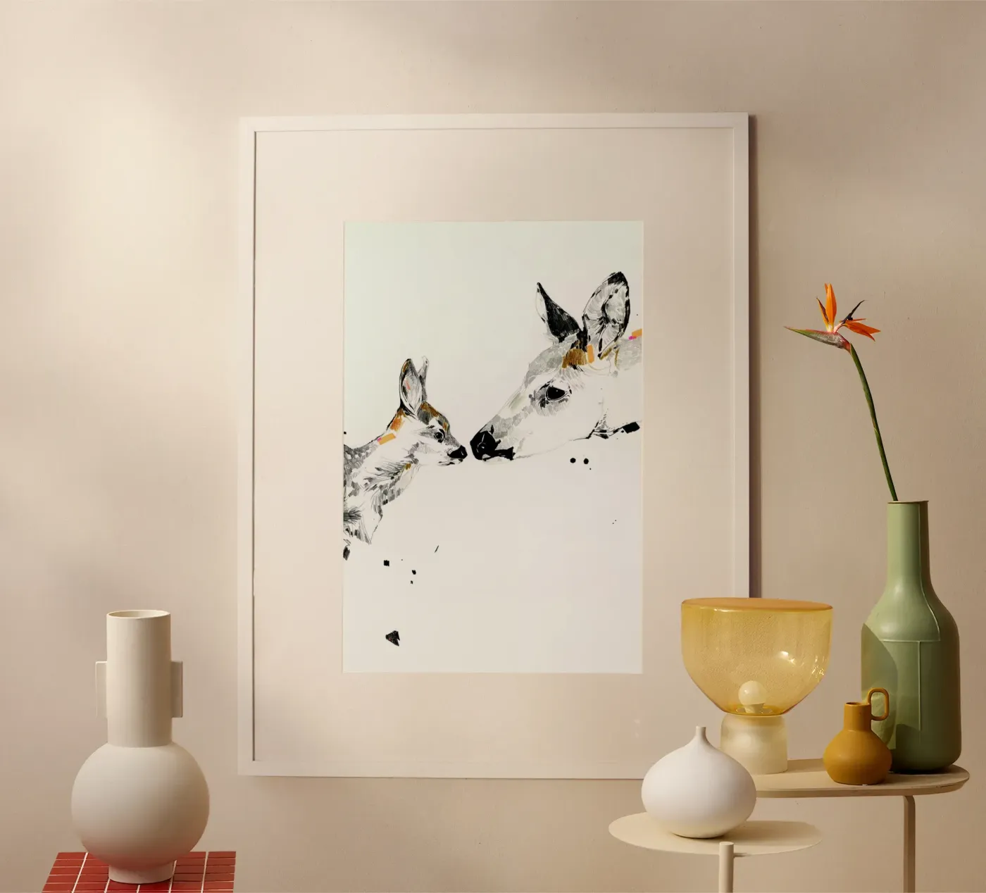 Deers poster by Mala Alani
