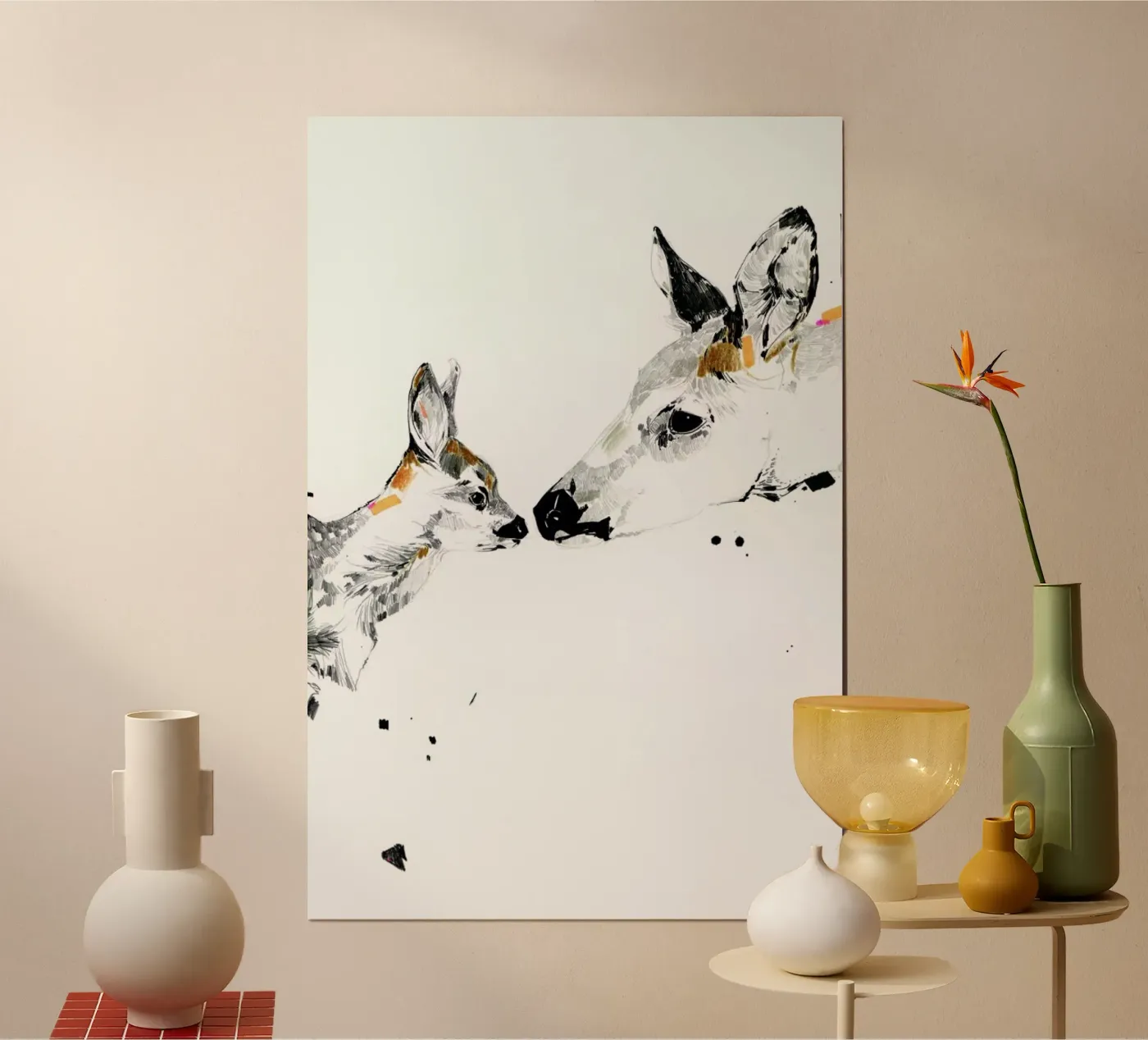 Deers poster by Mala Alani