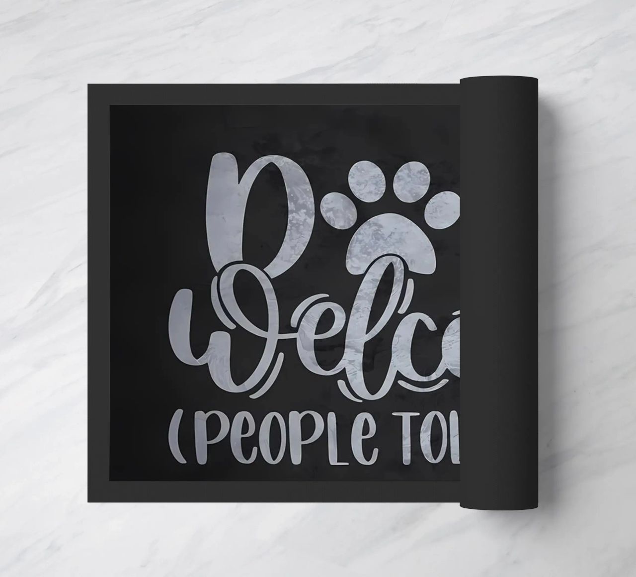 Dogs Welcome vs People doormat by Raegen