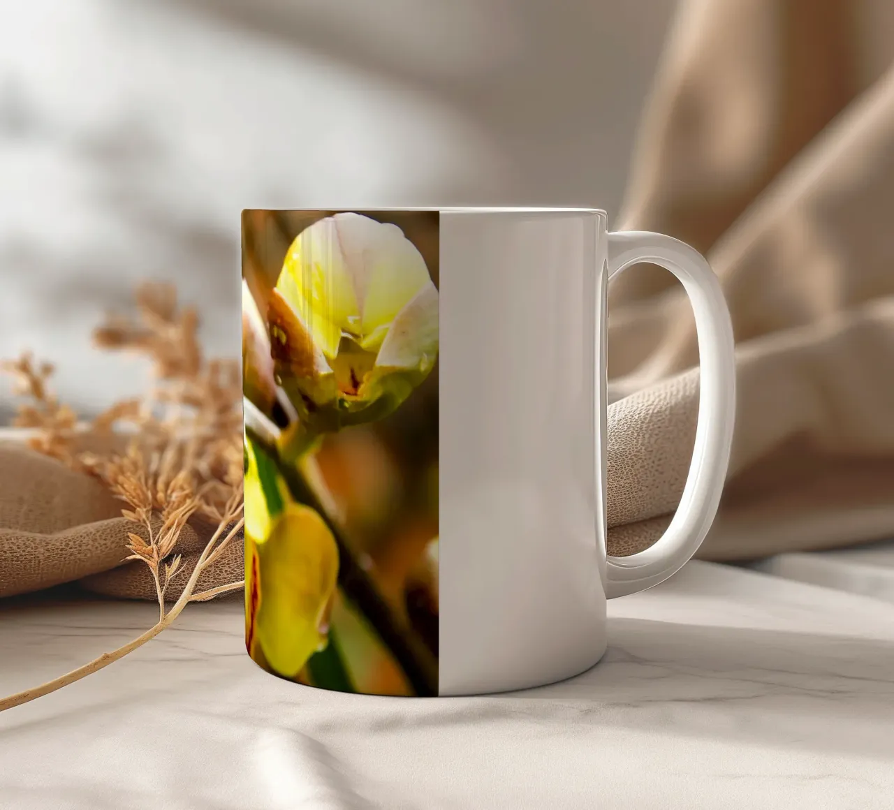 Bloming in the rain ceramic mug by Teresa André