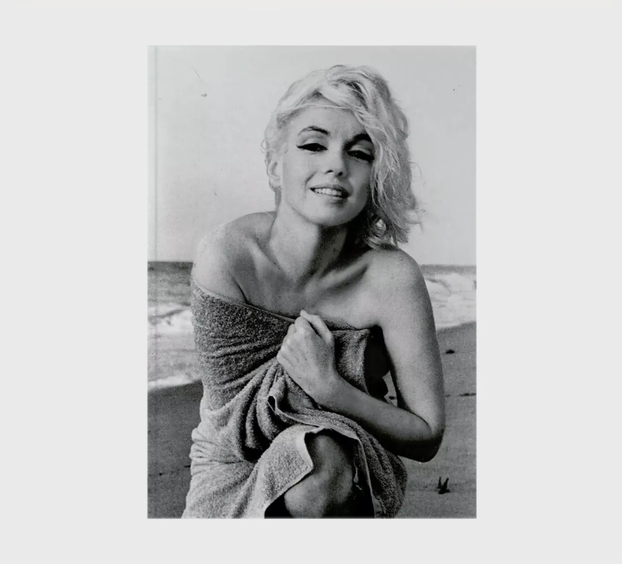 Marilyn Monroe on the sea shore notebook by Gallery Print and Art Limited