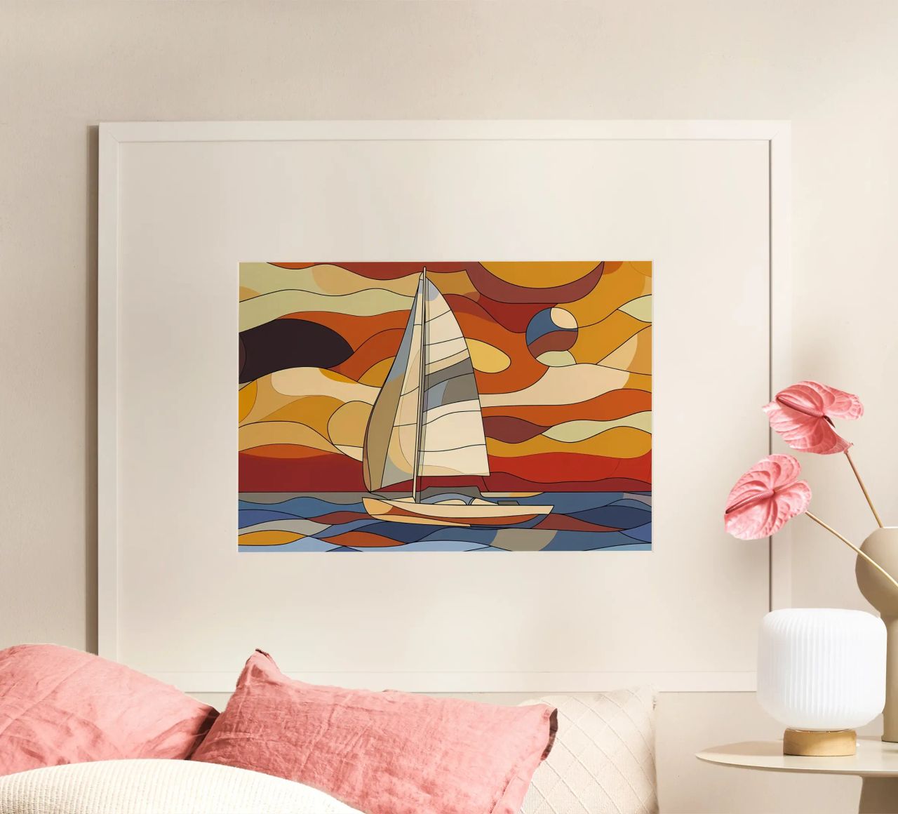 Sailboat Sunset poster by Caeson