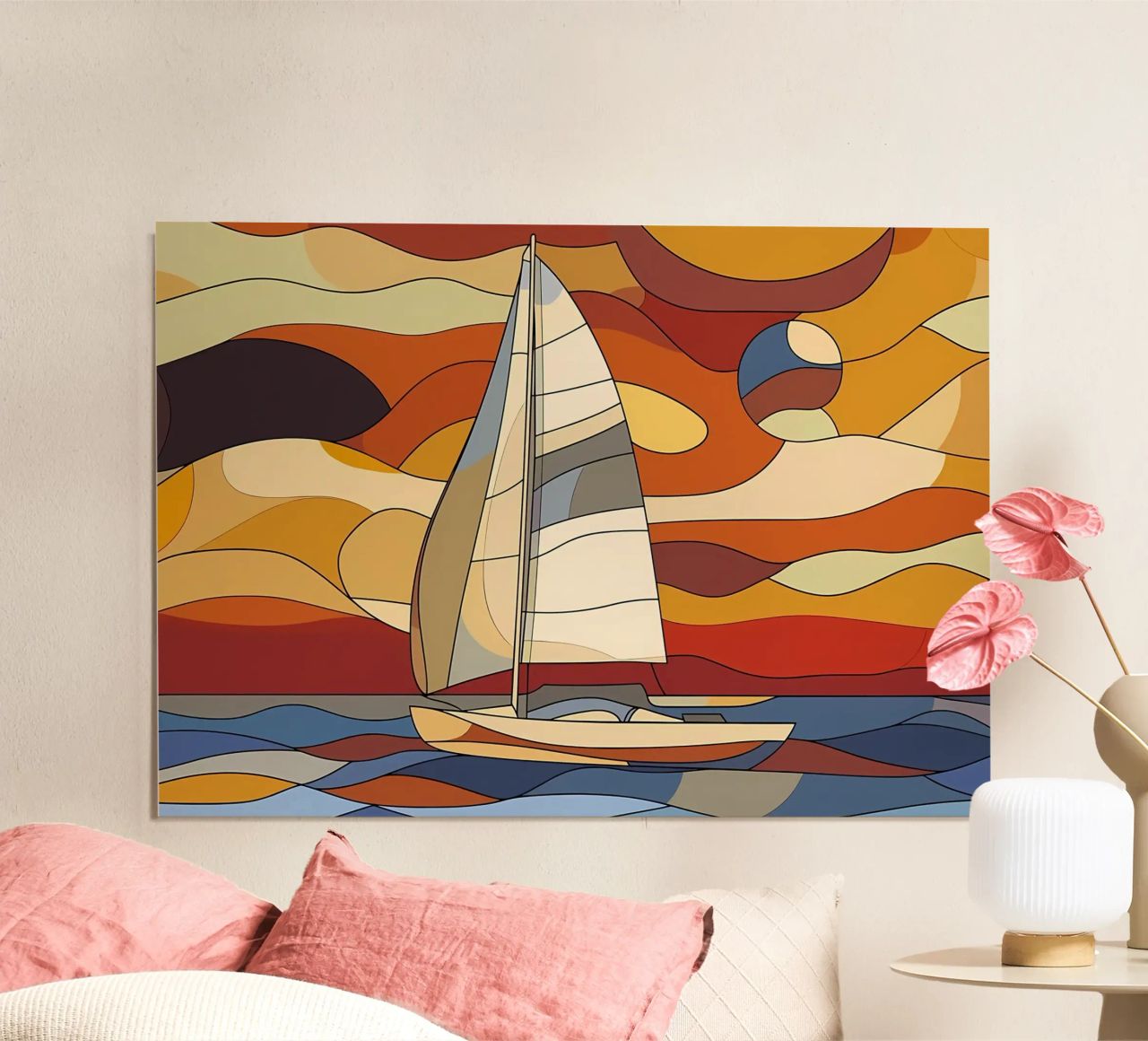 Sailboat Sunset poster by Caeson