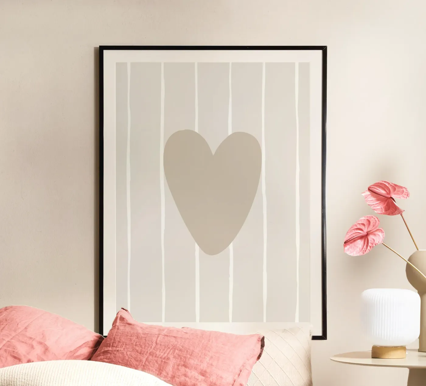 Beige Lovestory poster da we line studio - art
