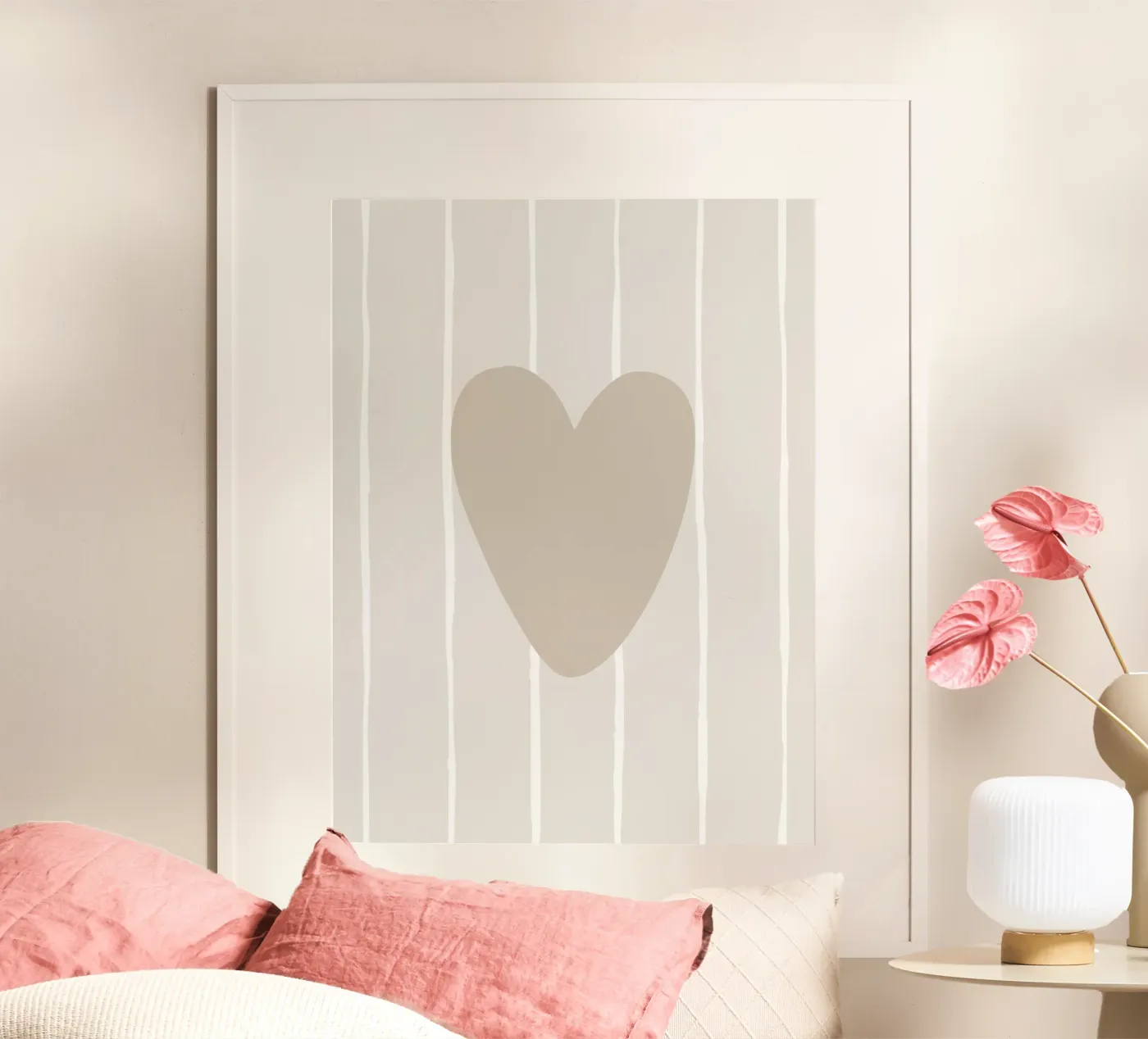 Beige Lovestory poster da we line studio - art