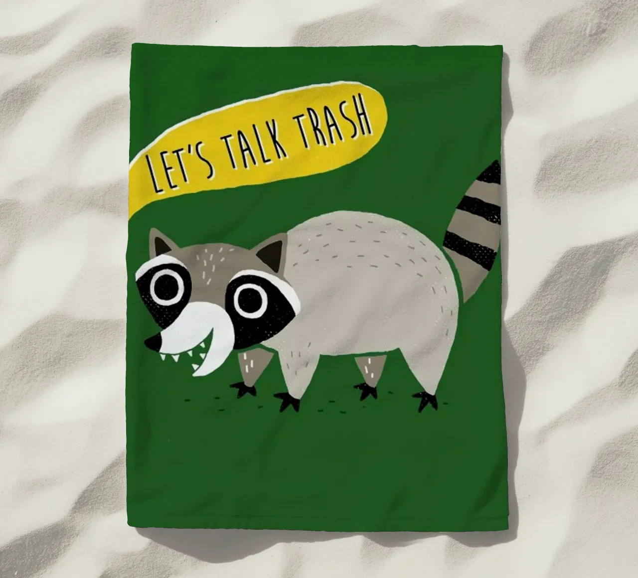 Lets Talk Trash toalla de playa de DinoMike