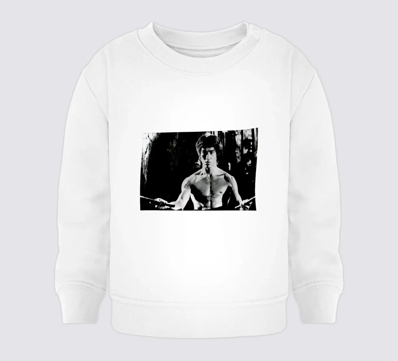 Bruce Lee in 'Enter The Dragon' baby sweatshirt by Gallery Print and Art Limited