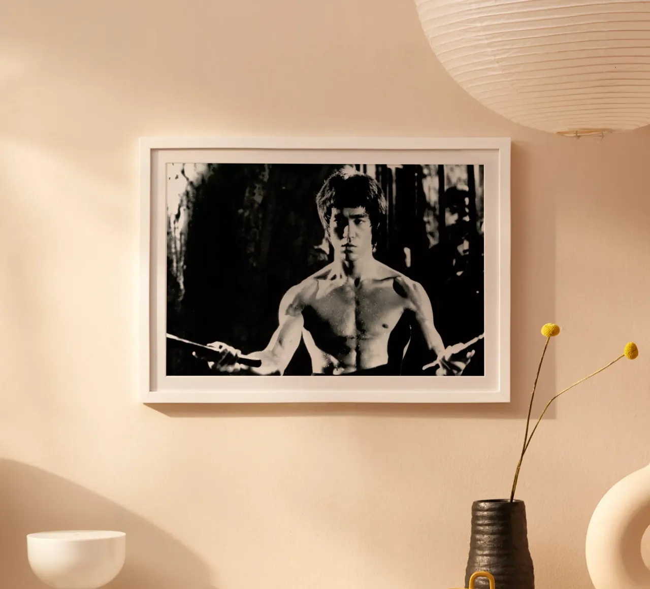 Bruce Lee in 'Enter The Dragon' carta hahnemühle da Gallery Print and Art Limited