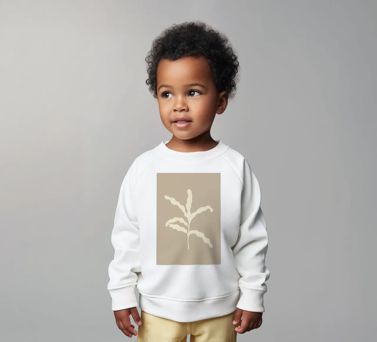 minimalist botanical baby sweatshirt by Book