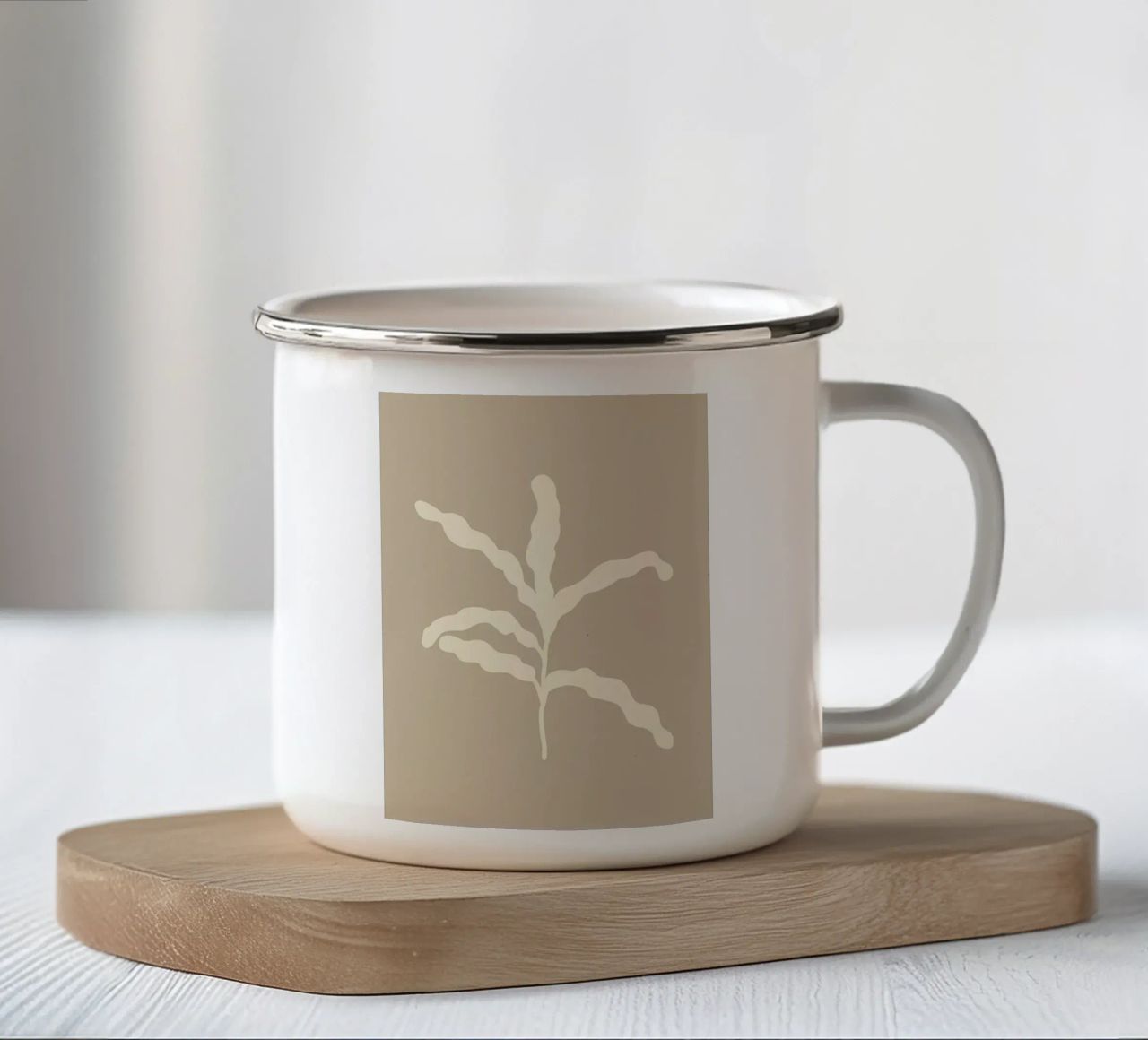 botanico minimalista tazza in smalto da Book