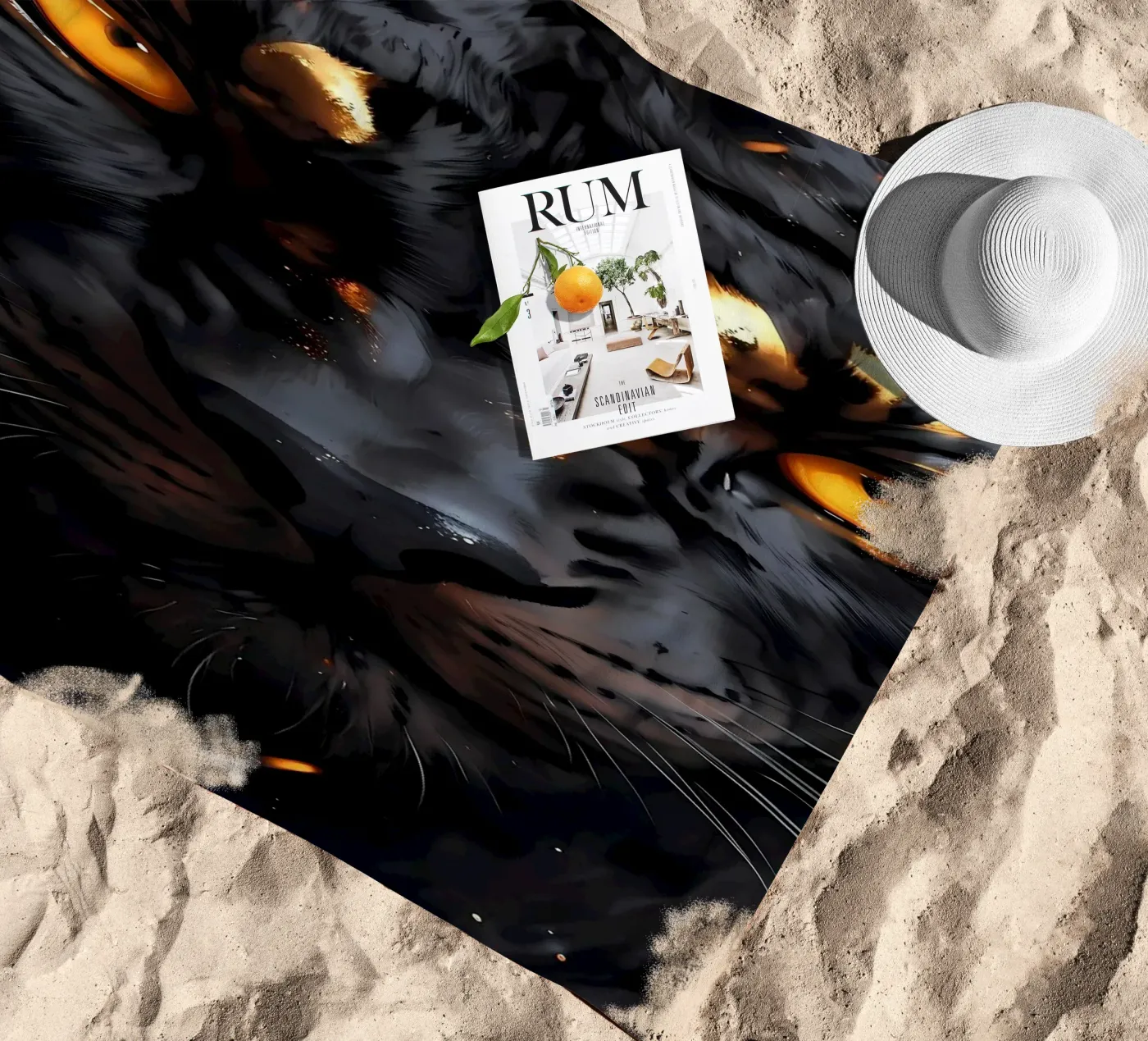 Pantera Nera Oro telo mare da LM2Kone