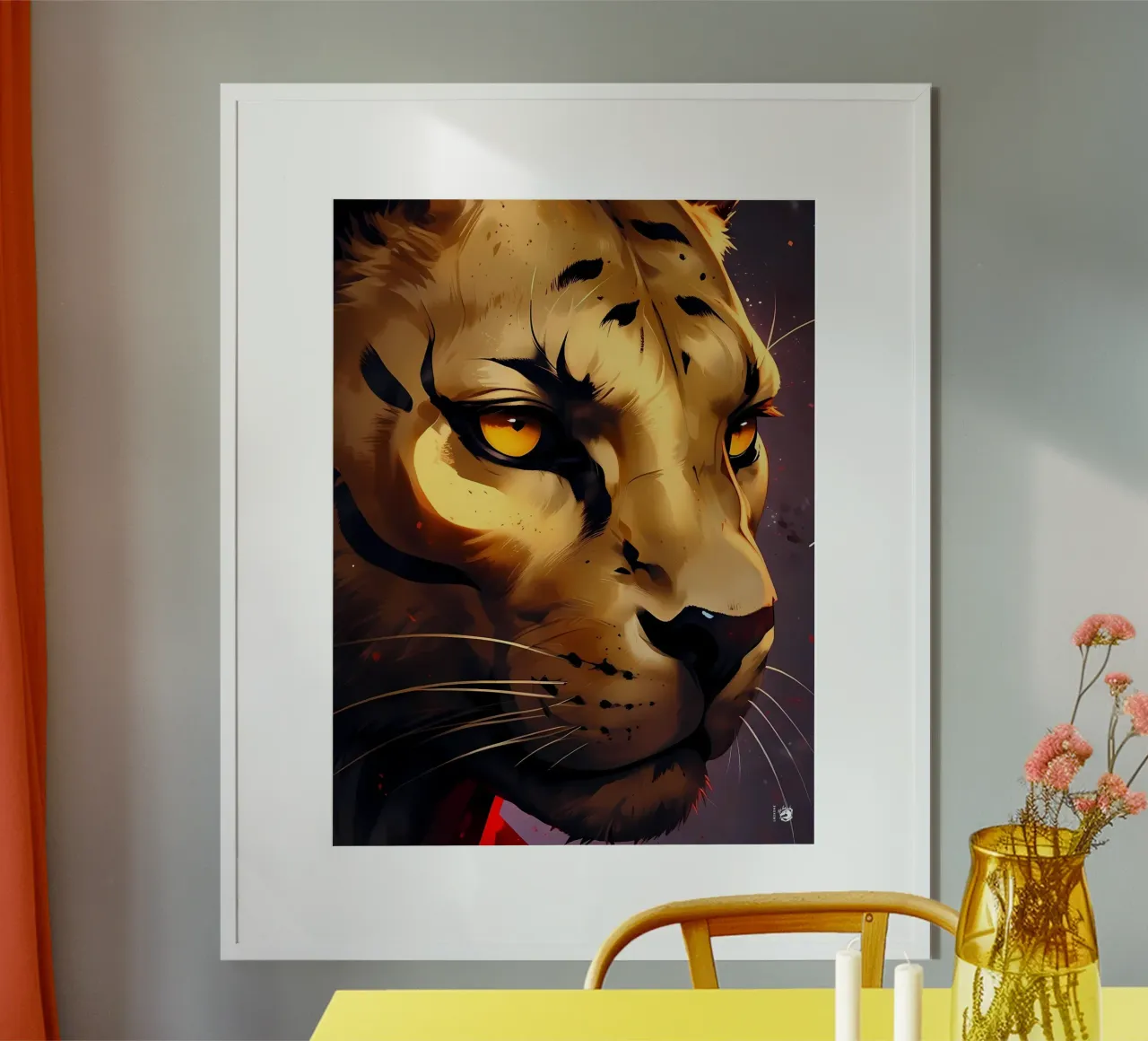 Epischer Goldpanther Poster von LM2KONE