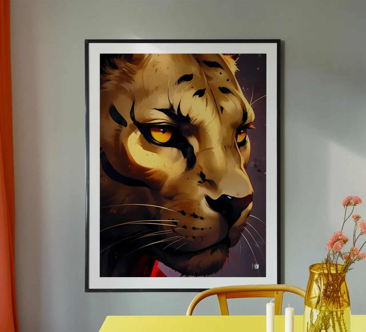 Epischer Goldpanther Poster von LM2KONE