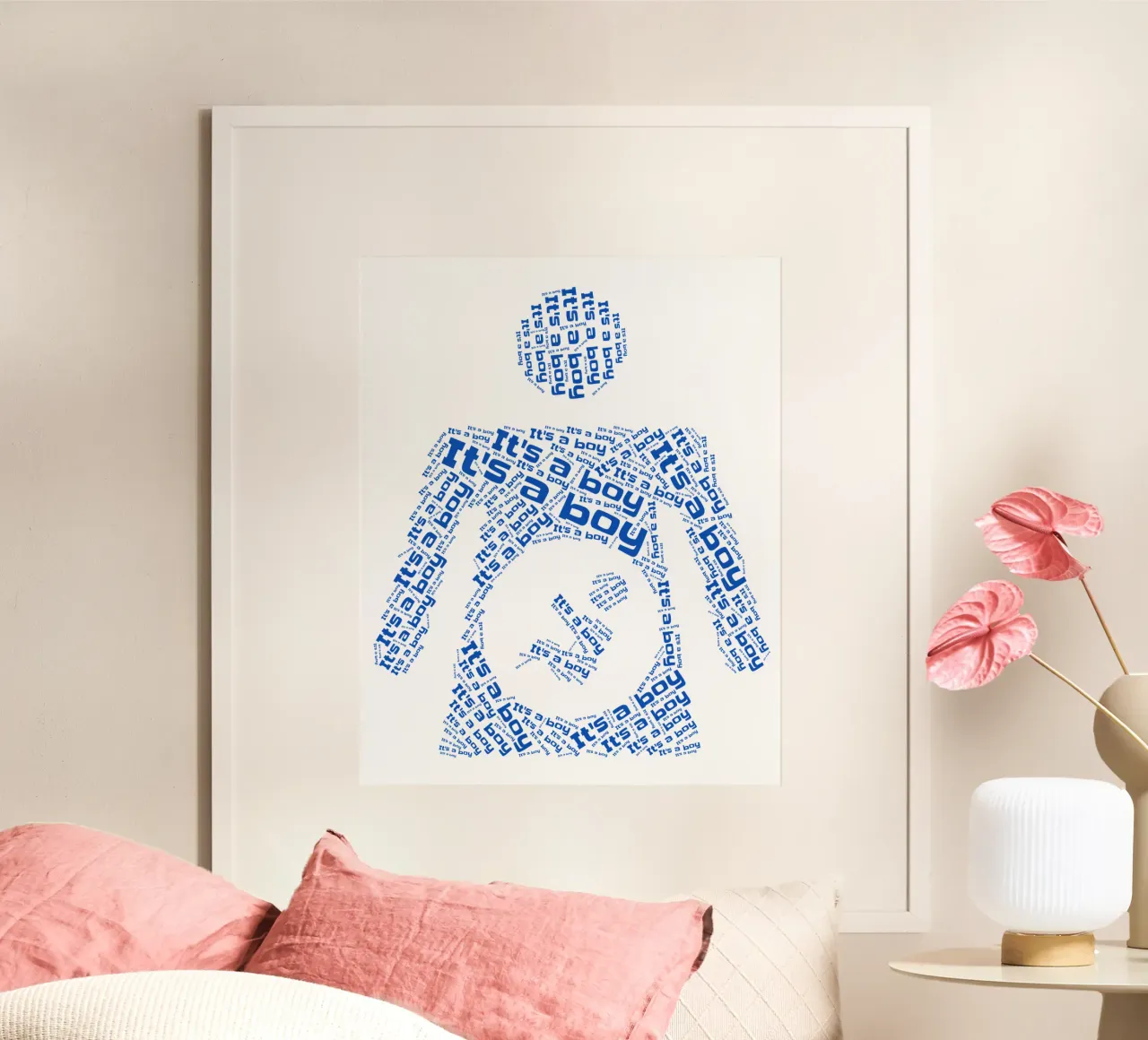 It's a boy poster con telaio in legno da Rezh creations