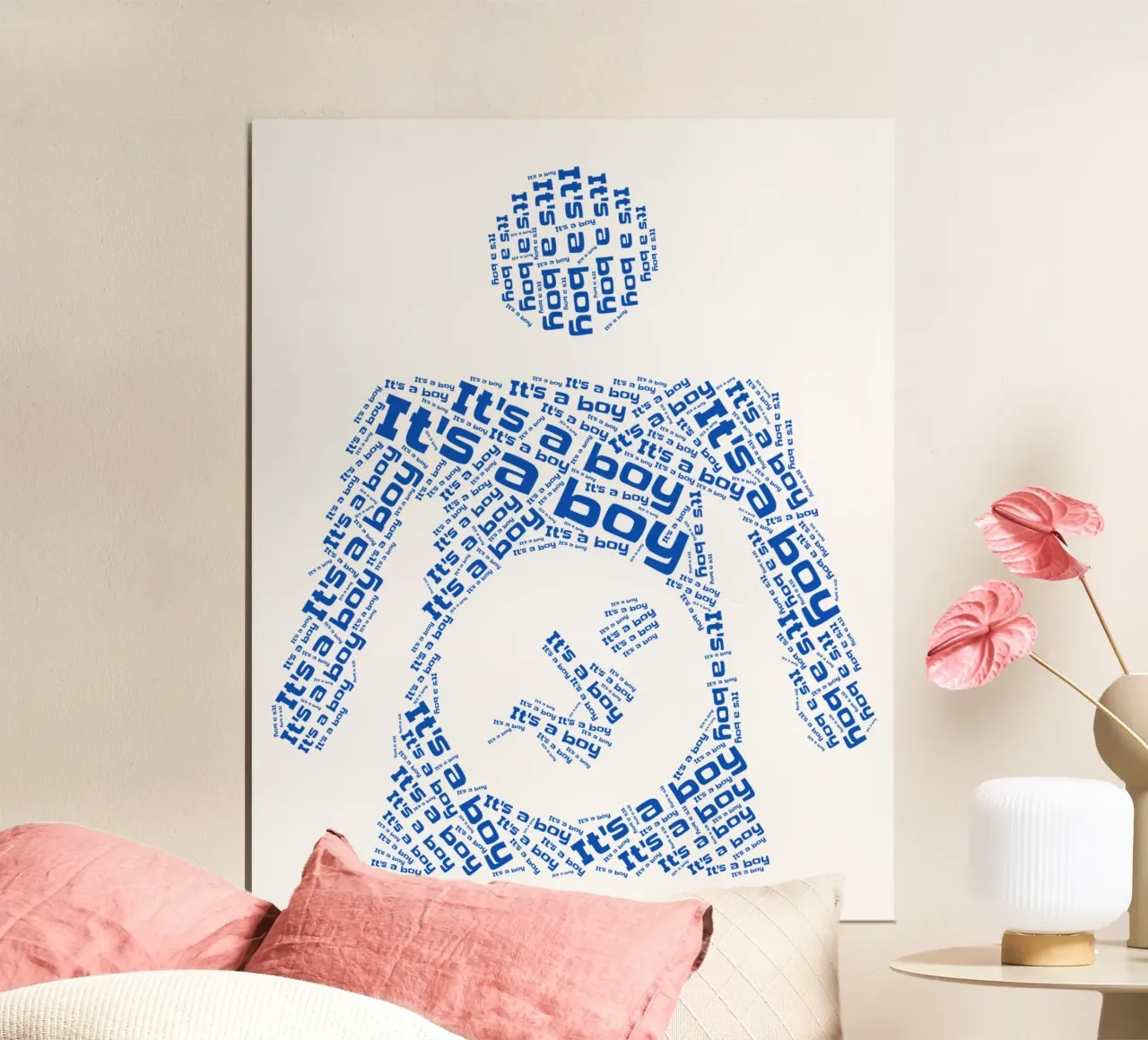 It's a boy poster con telaio in legno da Rezh creations