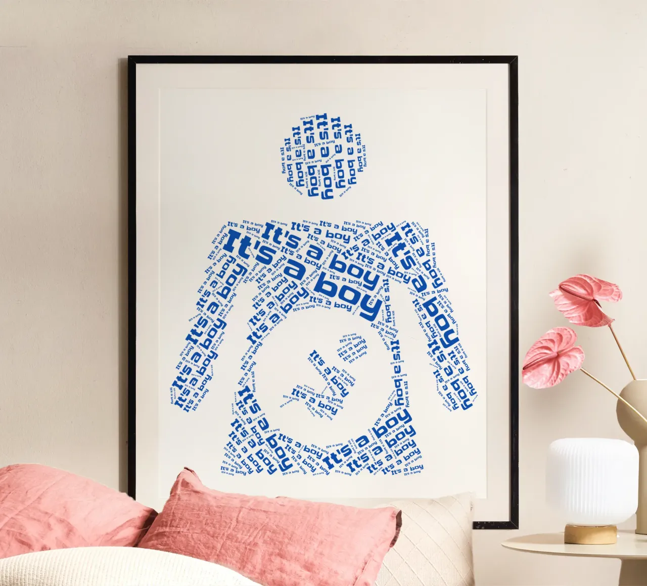 It's a boy poster con telaio in legno da Rezh creations