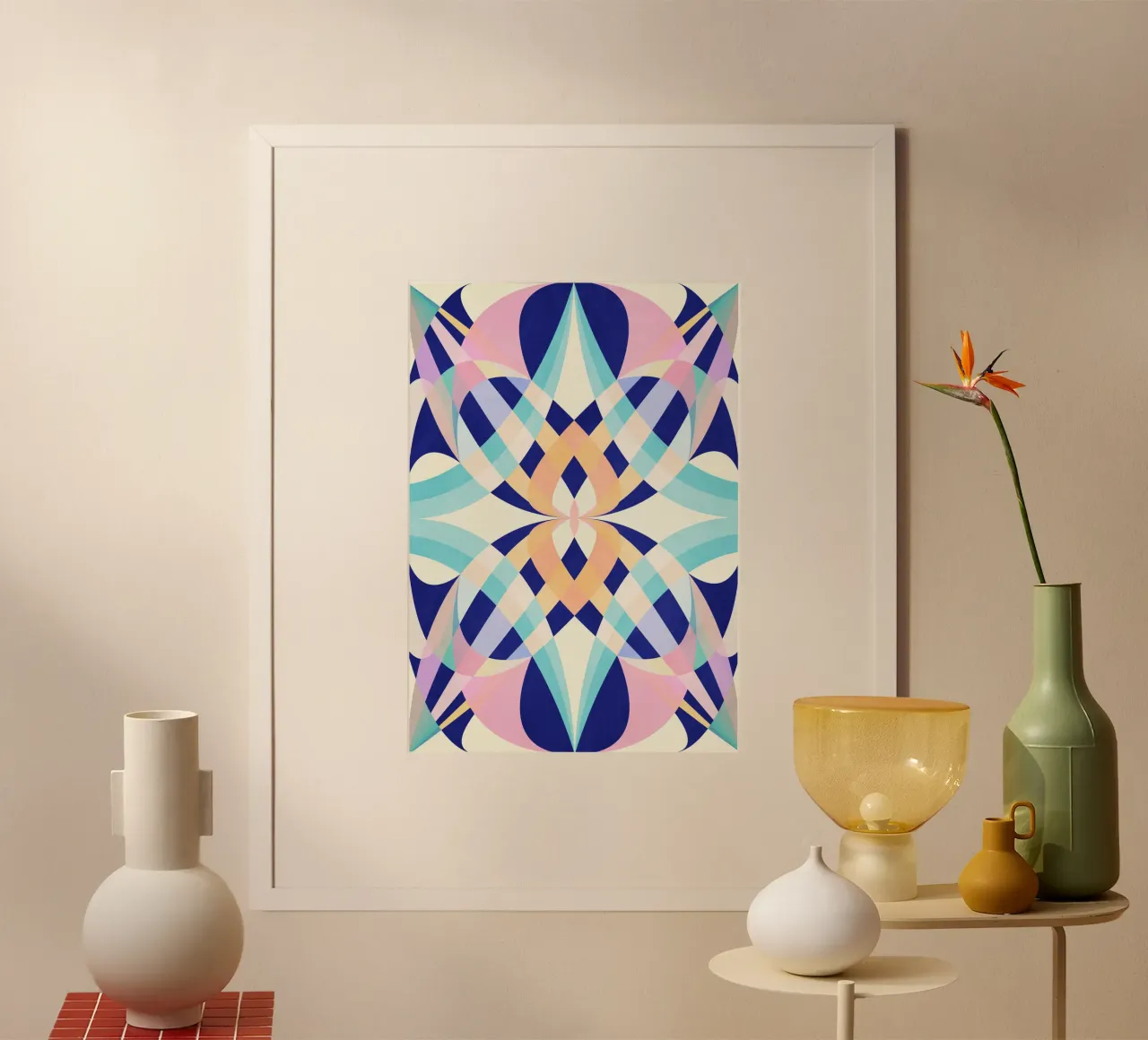 Abstract Venus II poster con telaio in legno da lovely lines