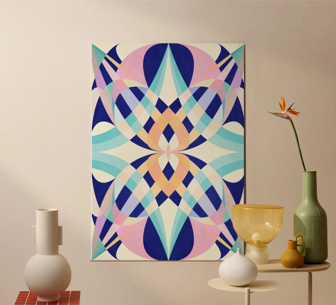 Abstract Venus II poster con telaio in legno da lovely lines