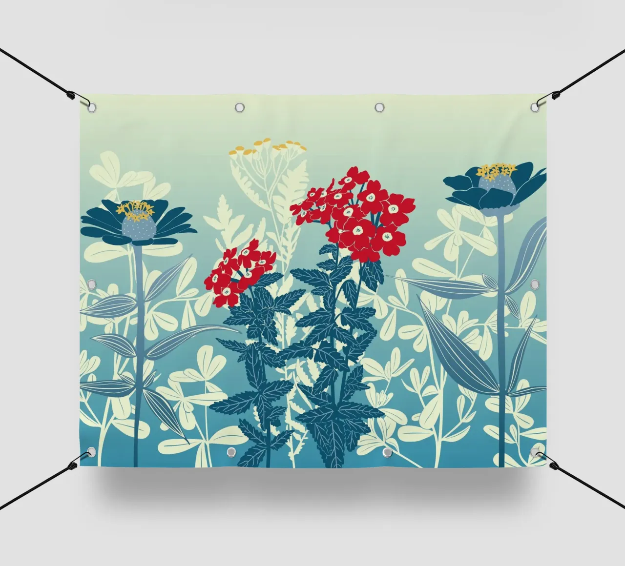 Sbocciano fiori stravaganti telo in pvc da nicigabrieldesigns