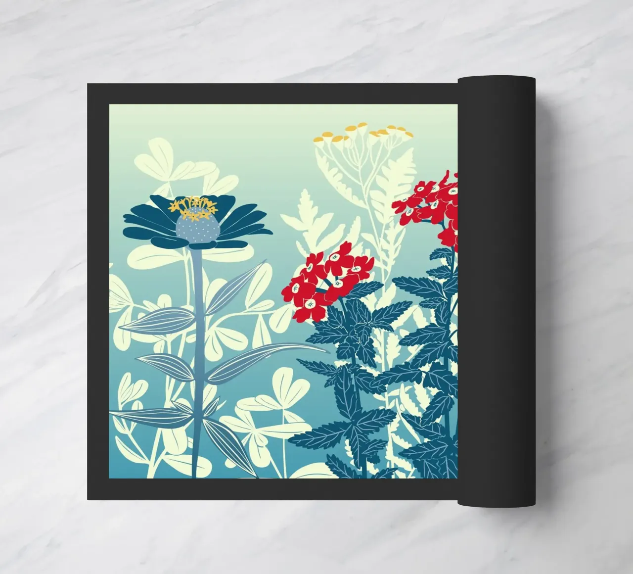Sbocciano fiori stravaganti zerbino da nicigabrieldesigns