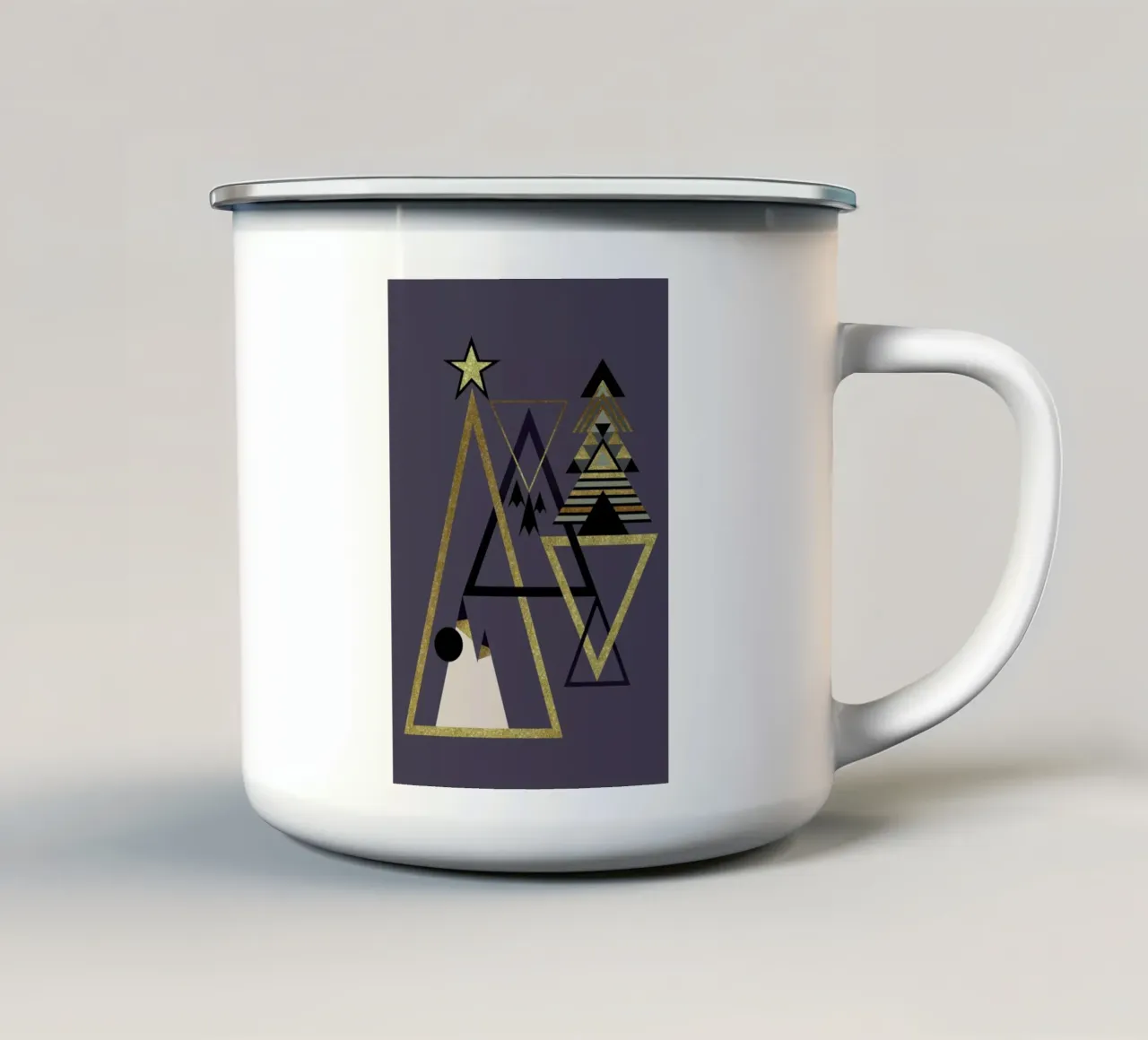 Abstract 2 Emaille Tasse von Sabrina Ziegenhorn