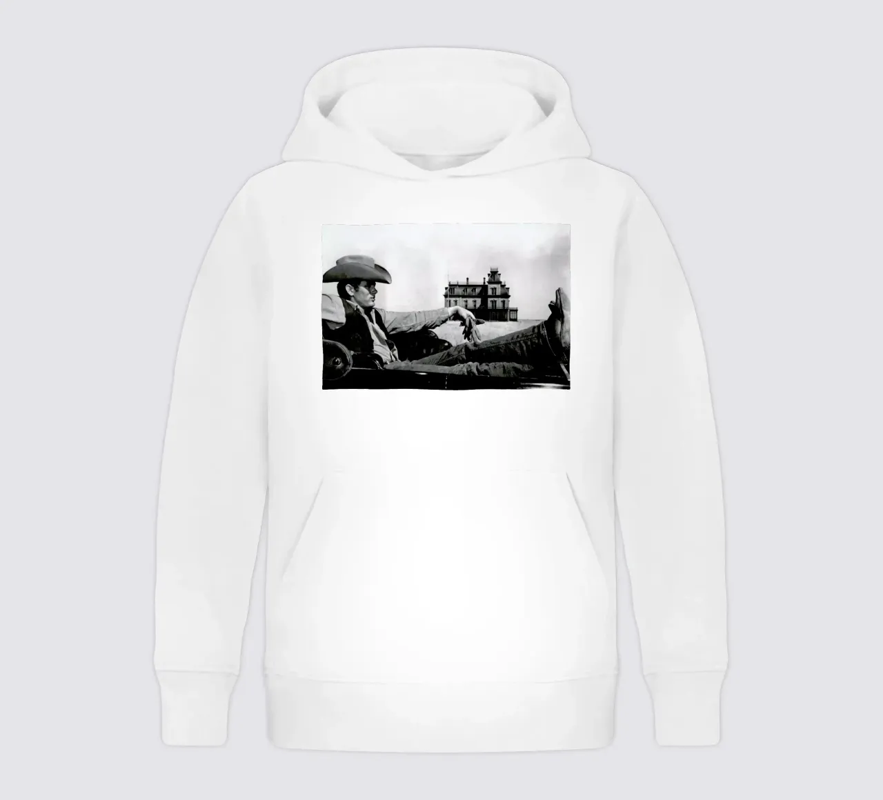 James Dean in 'Giant' felpa bambino con cappuccio da Gallery Print and Art Limited