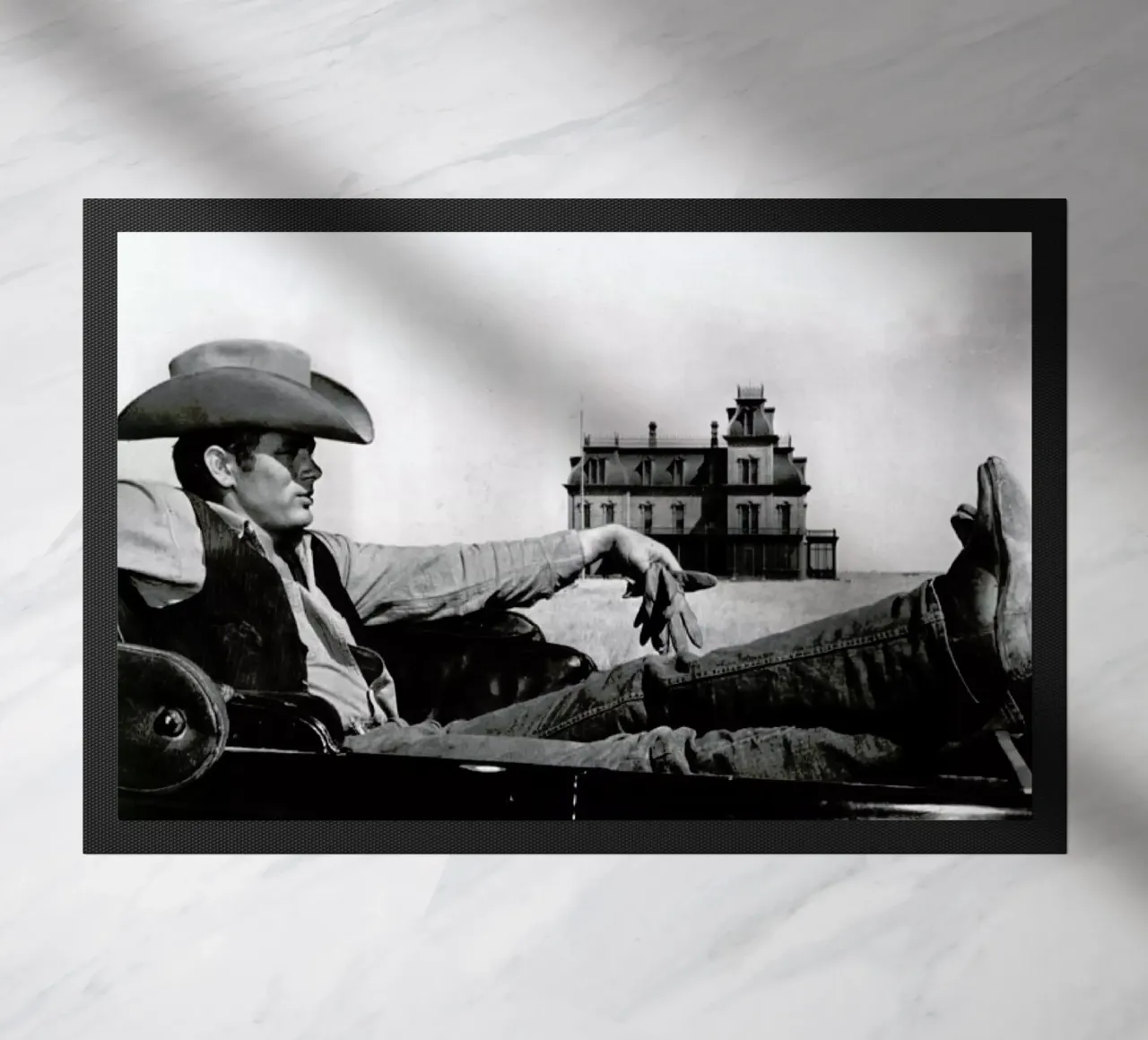 James Dean in 'Giant' zerbino da Gallery Print and Art Limited