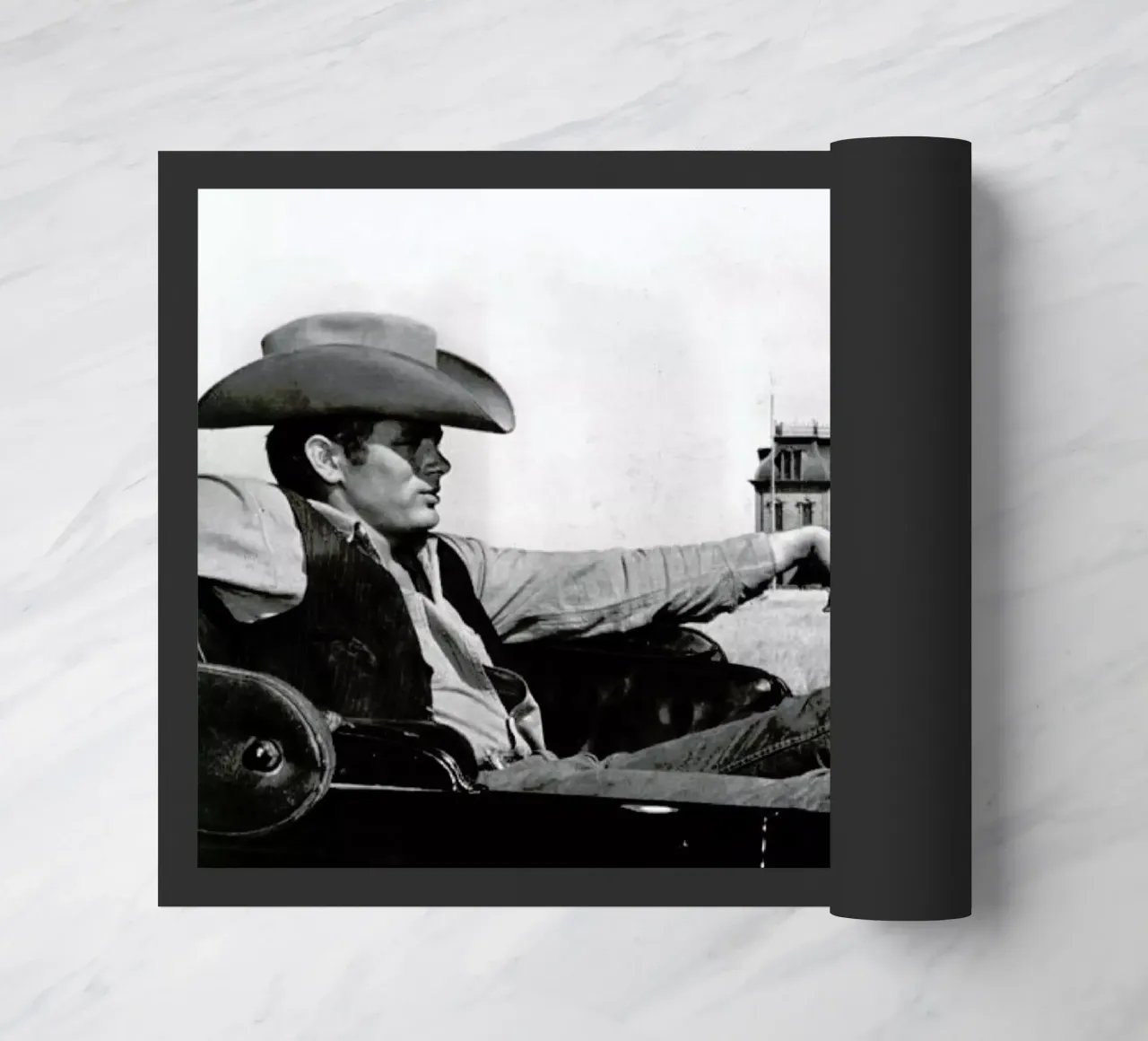 James Dean in 'Giant' zerbino da Gallery Print and Art Limited