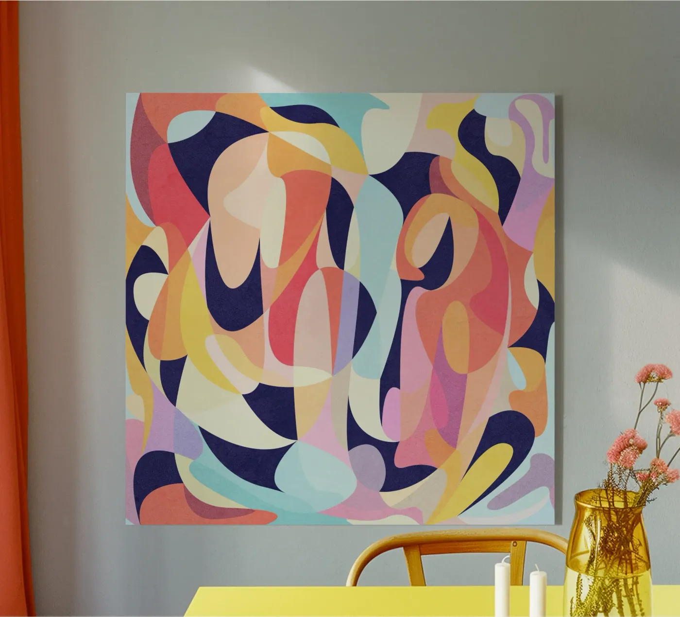 Red Waves plexiglass da Abstract Joy