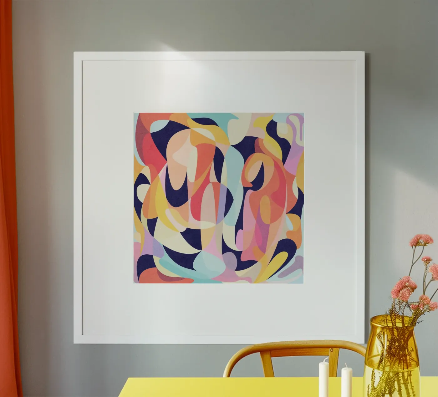 Red Waves poster da Abstract Joy