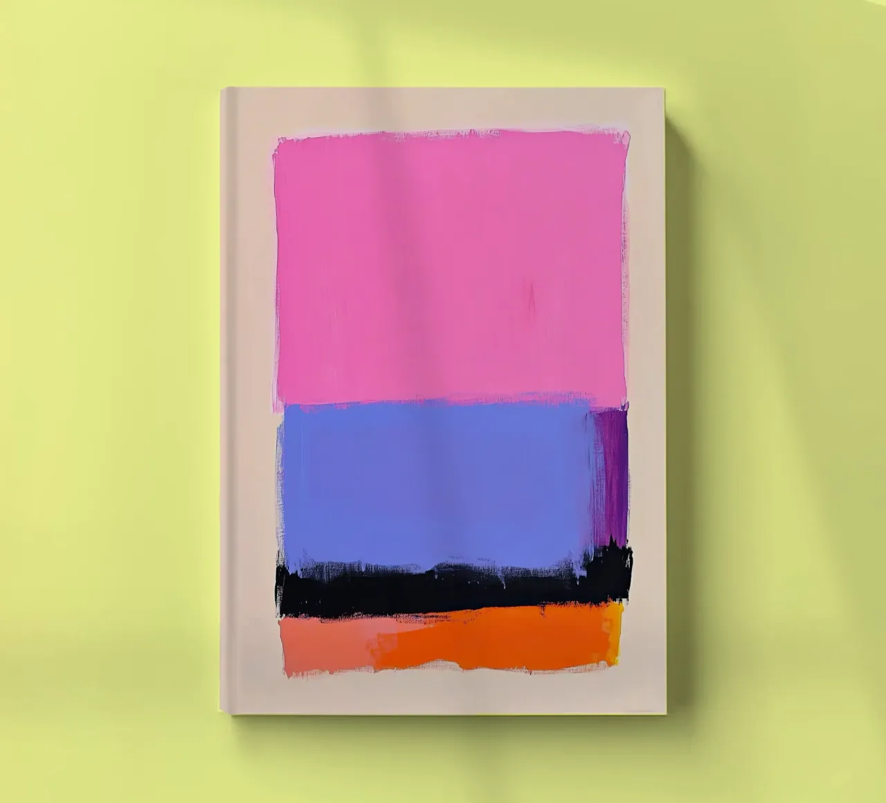 Minimal Abstrakt Rosa Blau Orange notebook by Euphoria Theresa
