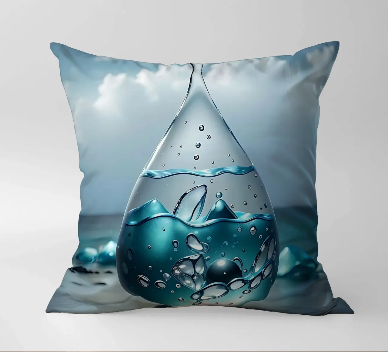 Mare Zen a gocce d'acqua cuscino da LM2KONE