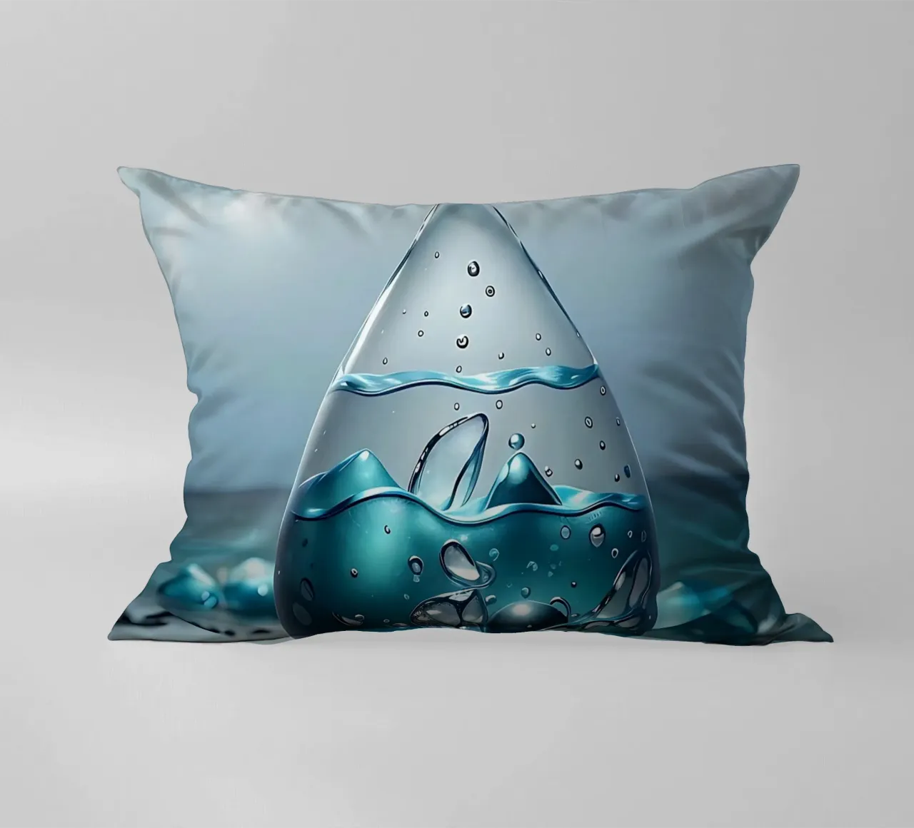 Mare Zen a gocce d'acqua cuscino da LM2KONE