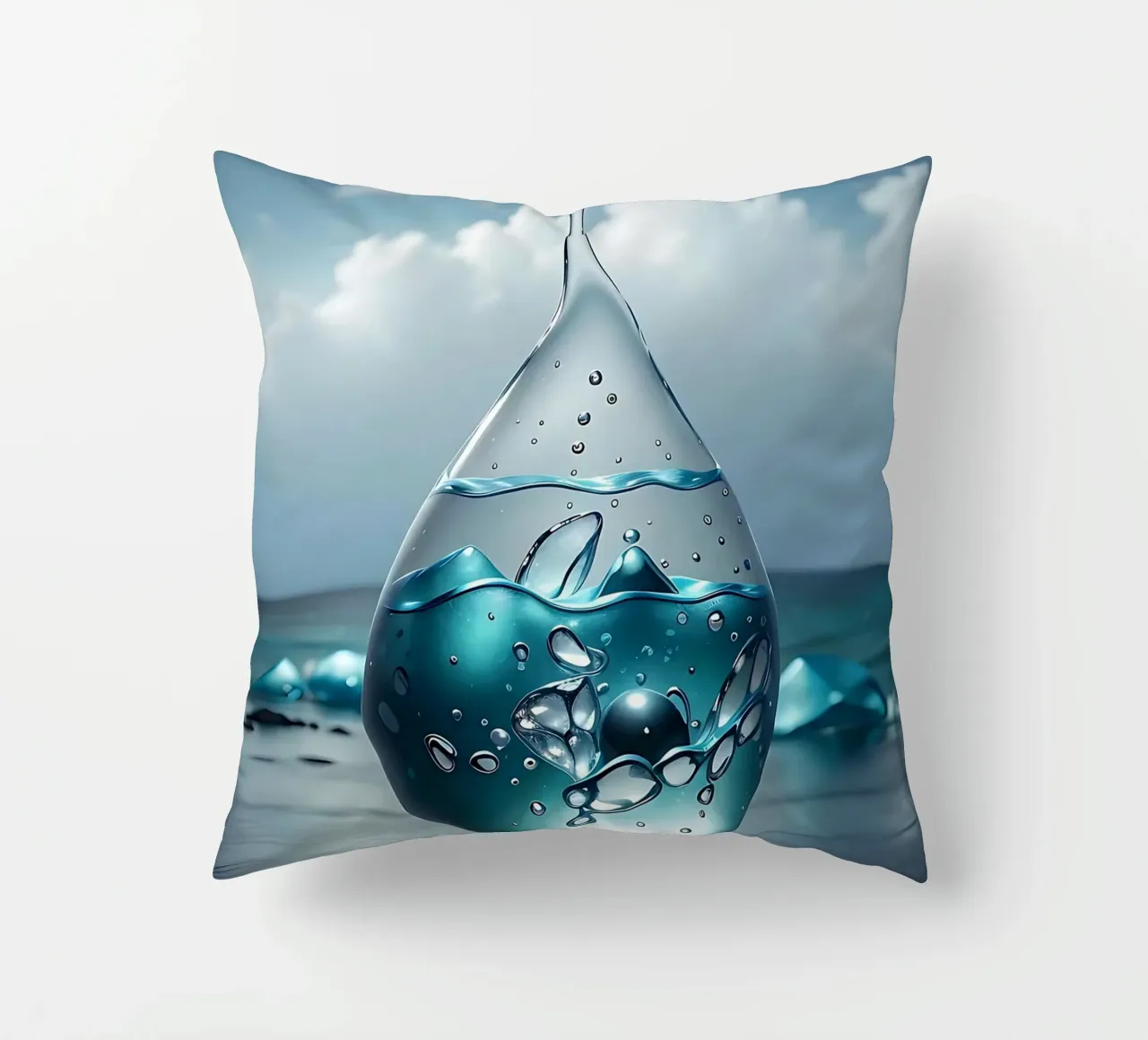 Mare Zen a gocce d'acqua cuscino da LM2KONE