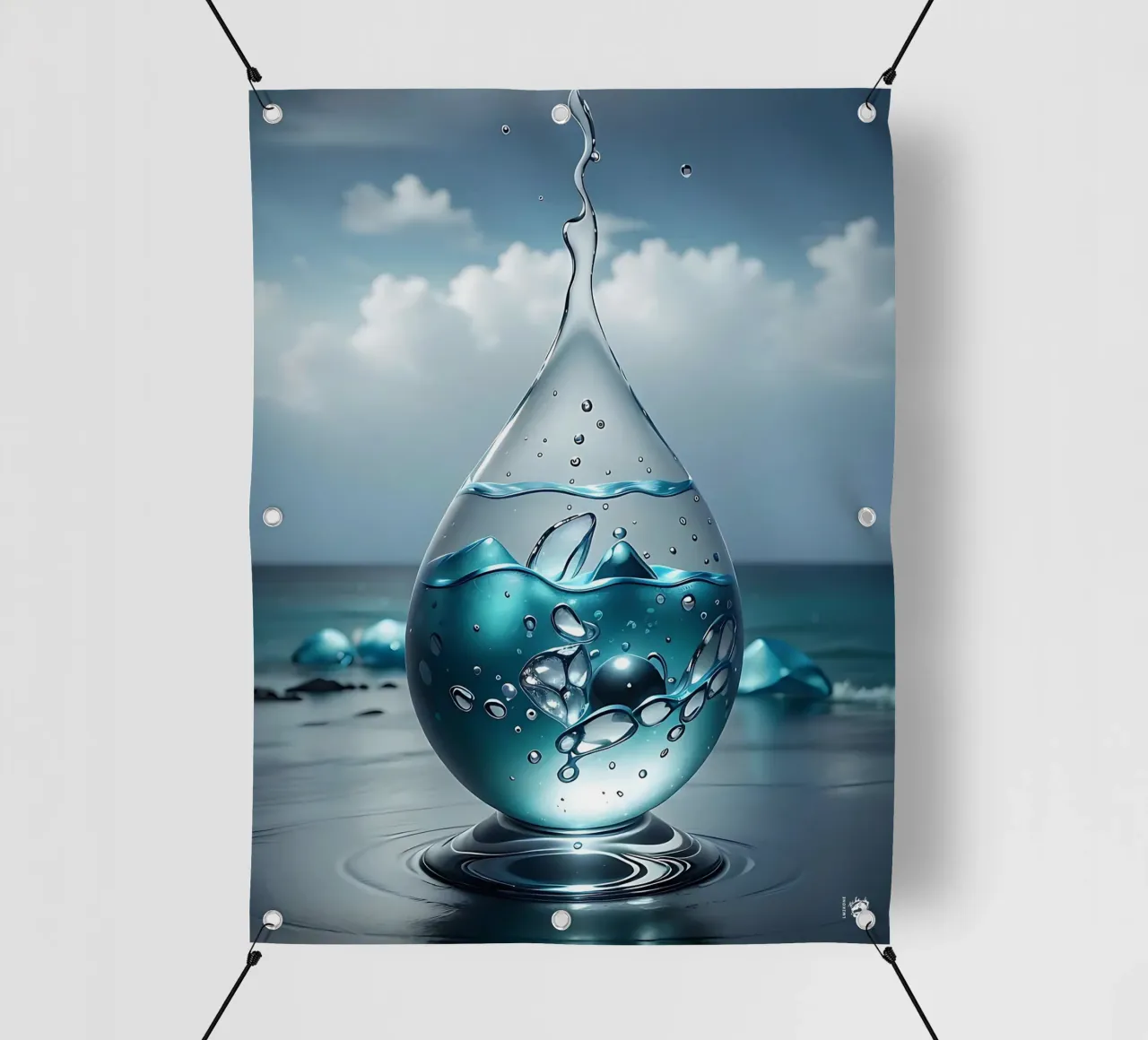 Mare Zen a gocce d'acqua telo in pvc da LM2KONE