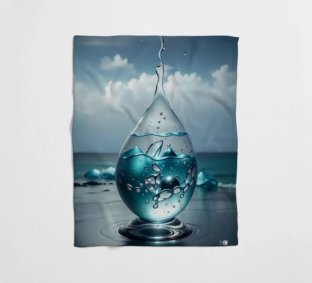 Mare Zen a gocce d'acqua coperta in pile da LM2KONE