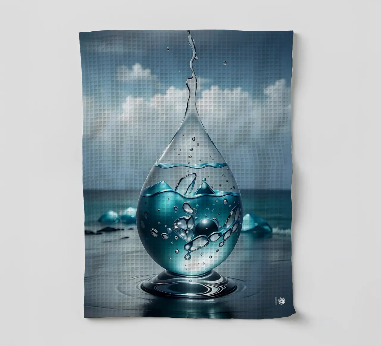 Mare Zen a gocce d'acqua canovaccio da cucina da LM2KONE