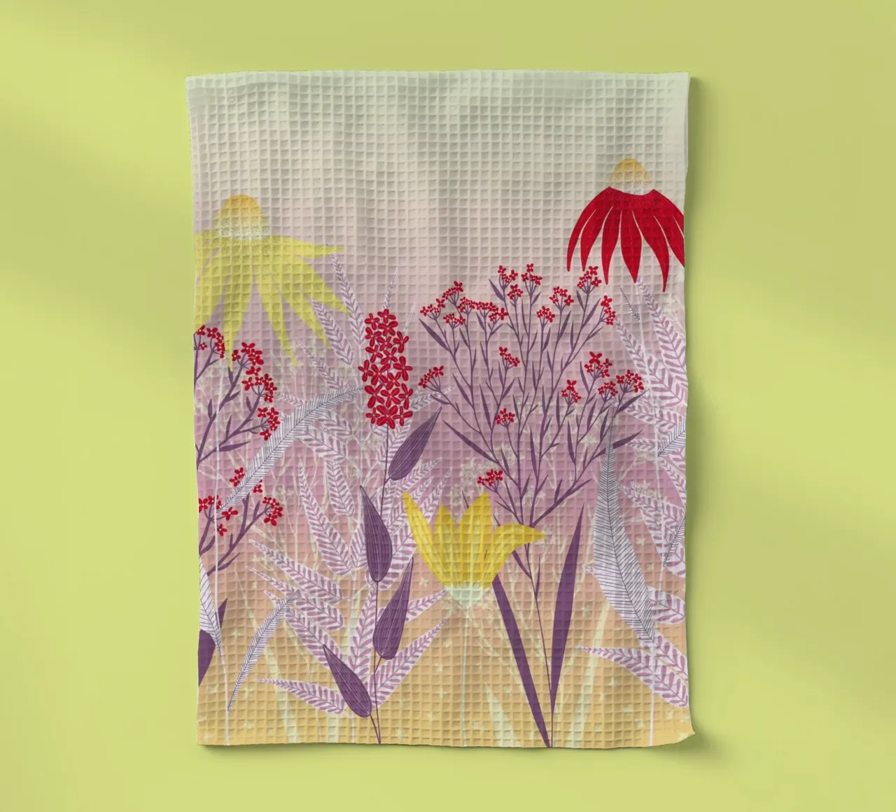 Armonia dei fiori selvatici canovaccio da cucina da nicigabrieldesigns