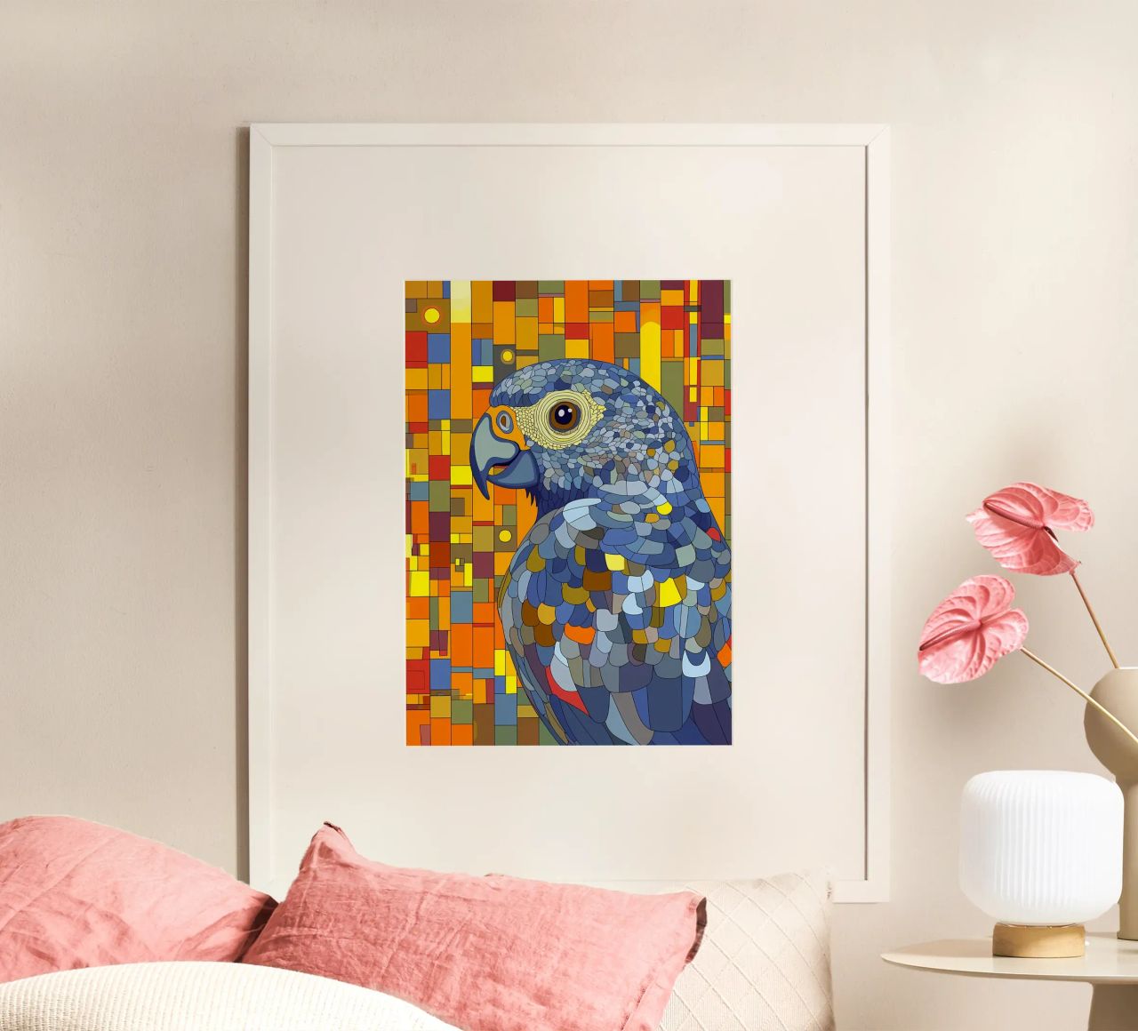 Perroquet gris africain poster de Caeson