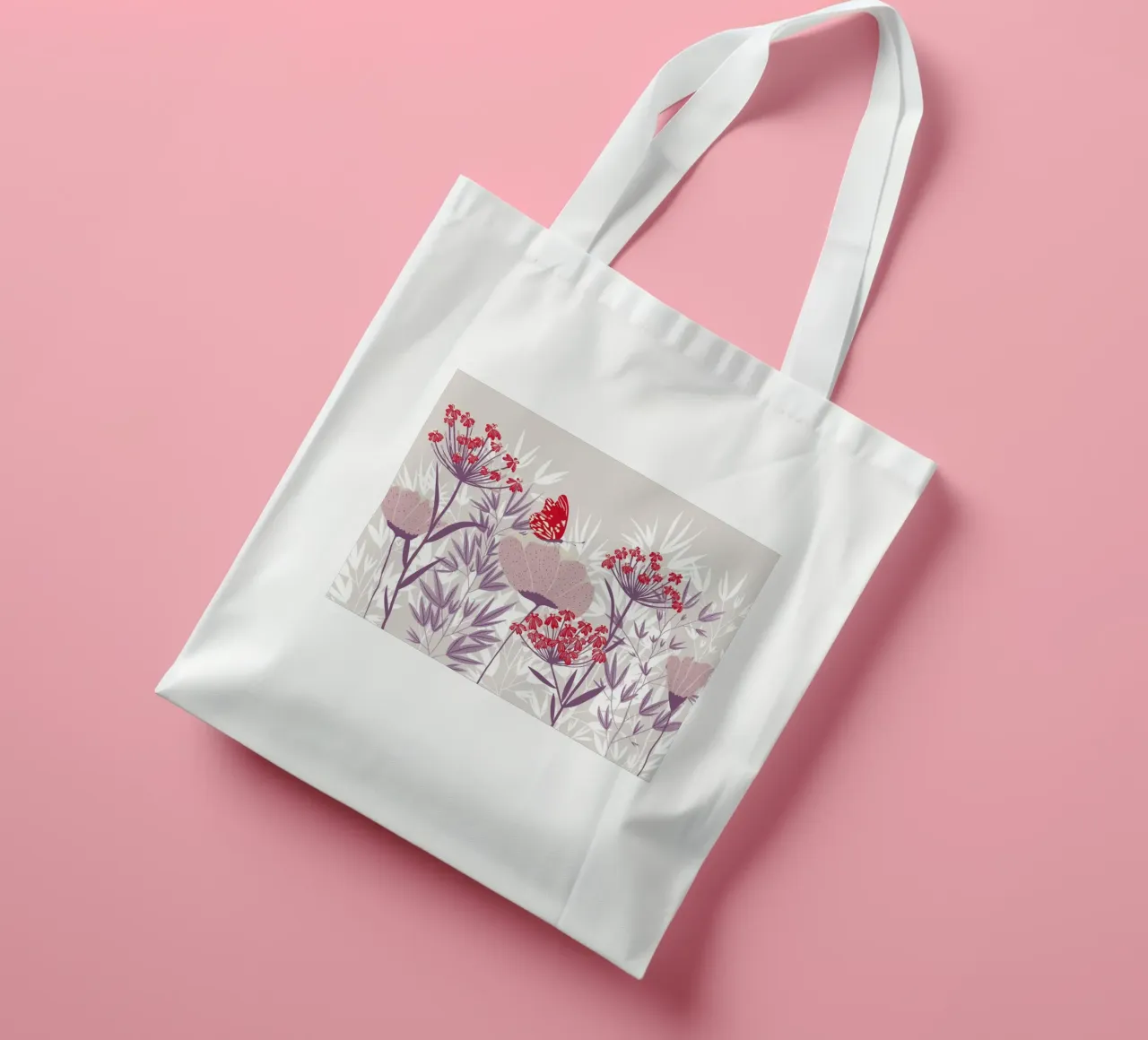 Scena di natura serena borsa in juta da nicigabrieldesigns